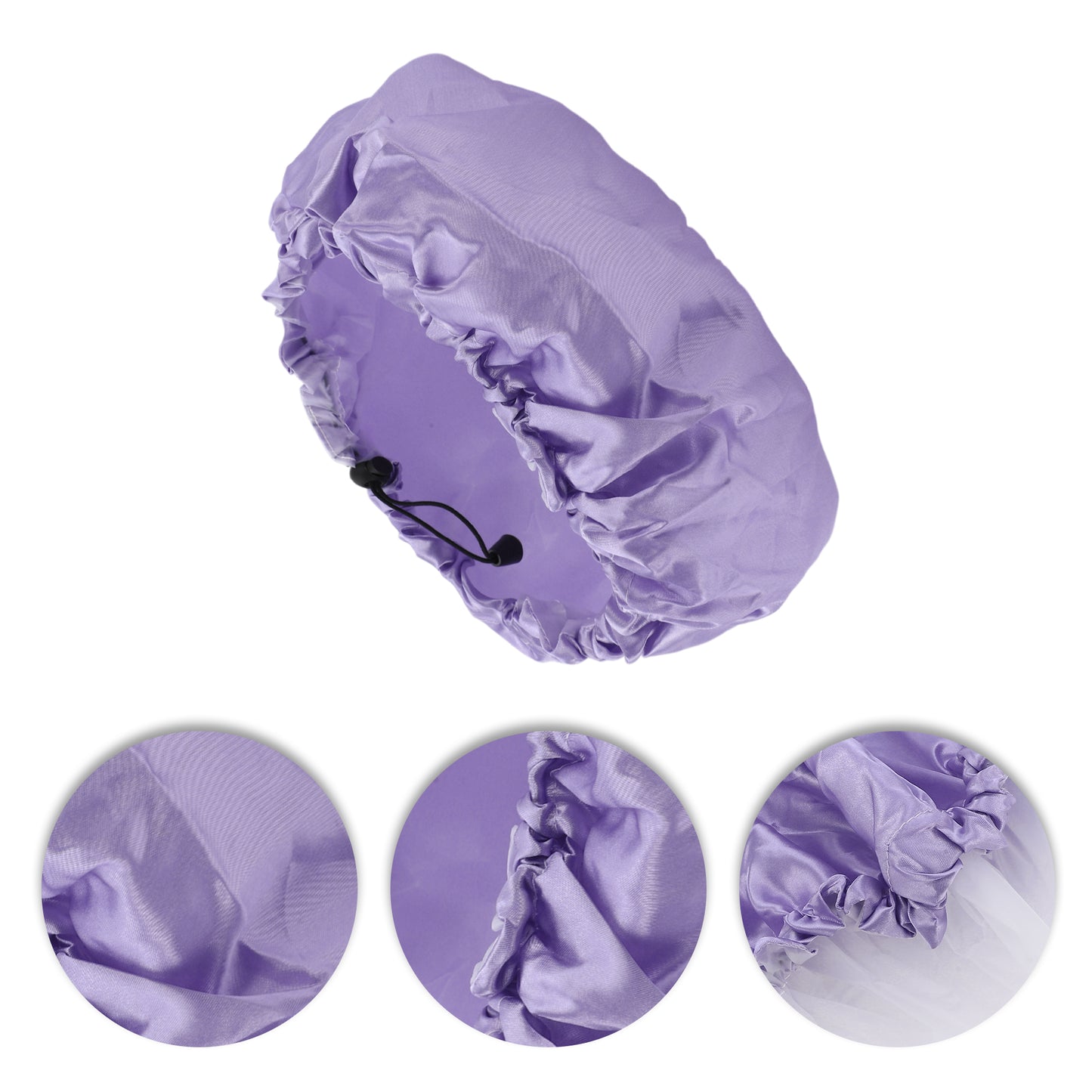 1 Pc Women Adjustable Bath Shower Cap for Bathroom Business Travel Purple