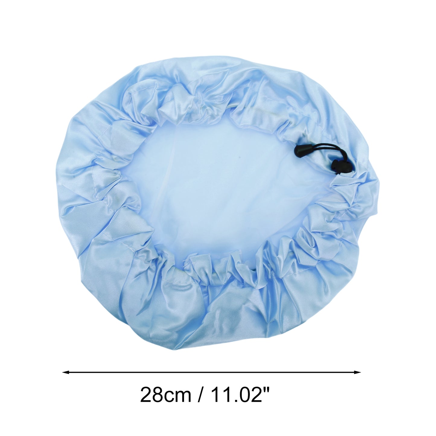 1 Pc Women Adjustable Bath Shower Cap for Bathroom Business Travel Blue