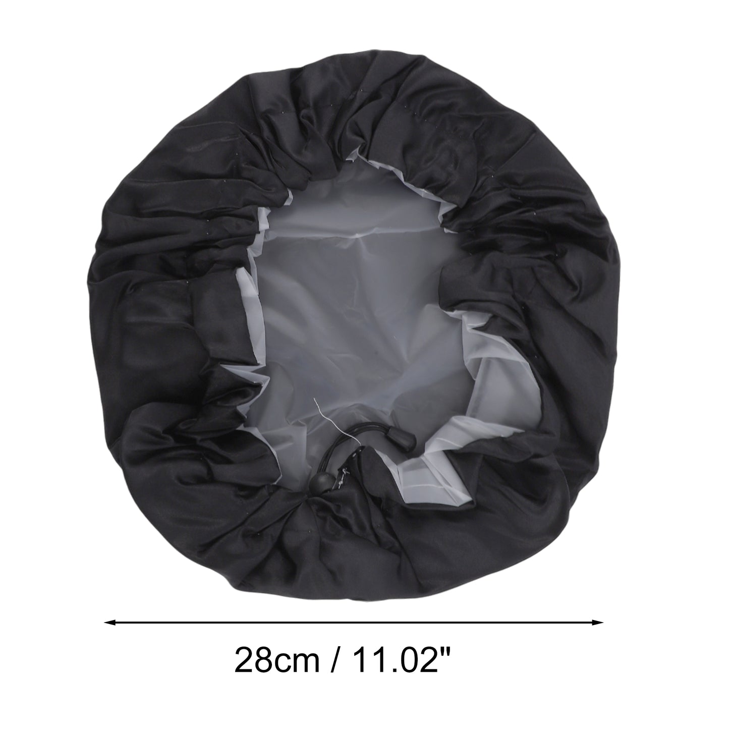 1 Pc Women Adjustable Bath Shower Cap for Bathroom Business Travel Black