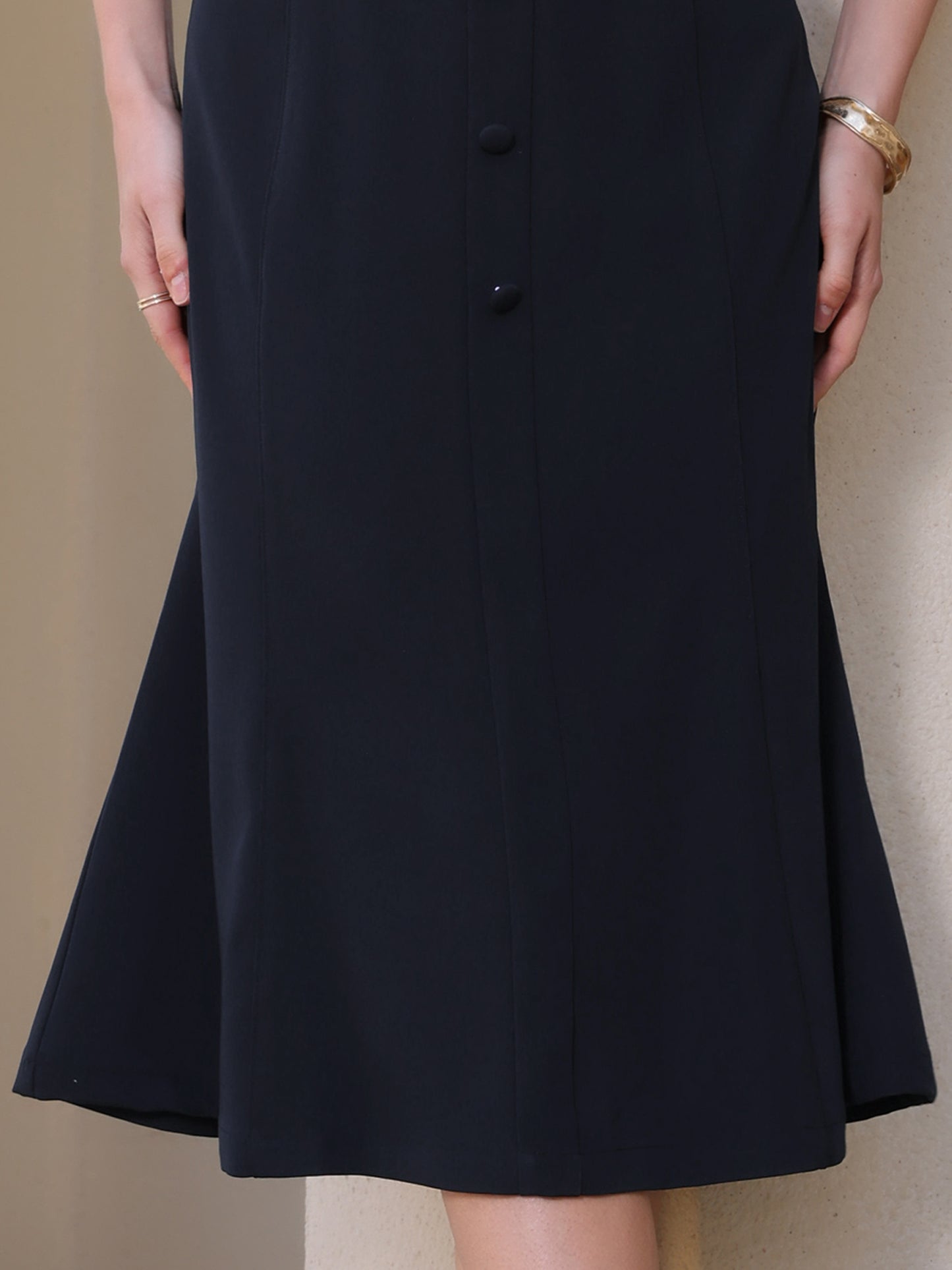 Women's Summer Casual Work Fishtail Midi Flare Skirt