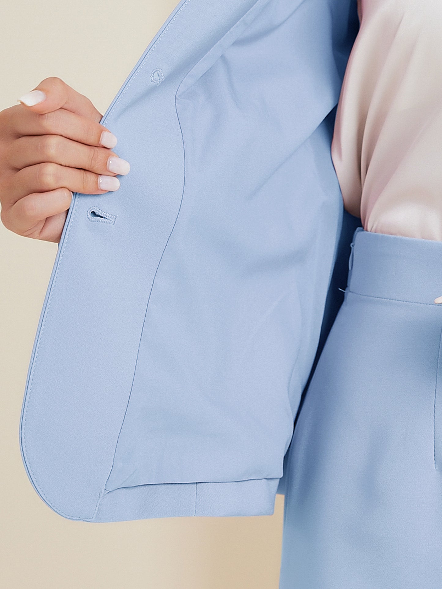 Women's 2 Piece Suit Skirt Set Business Formal Collarless Blazer and Pencil Skirt (Available in Plus Size)