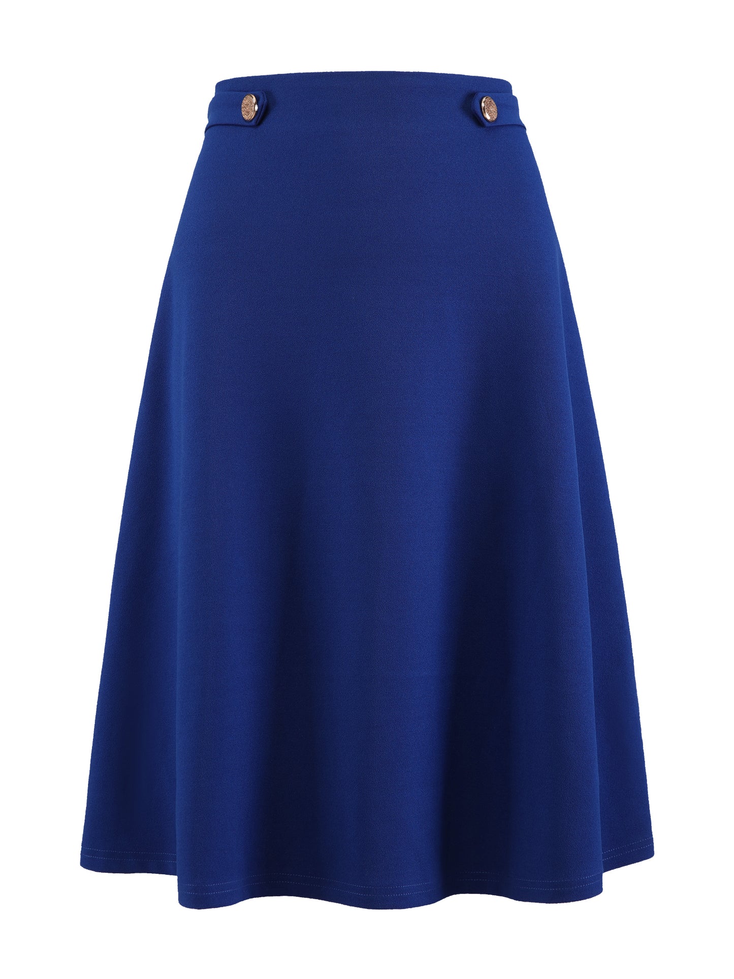 Women's Flare High Waist Casual Work A-Line Midi Skirt