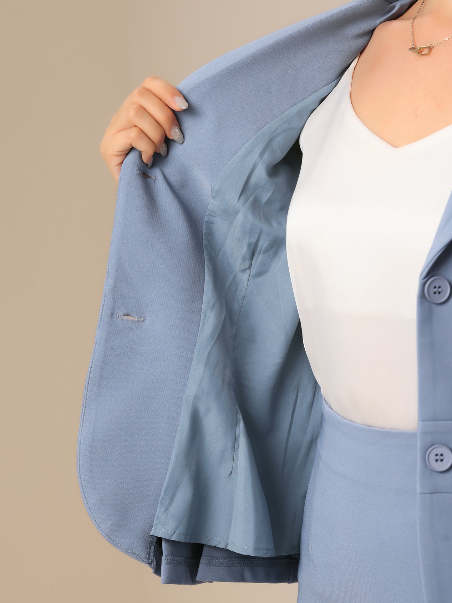 Women's 2 Piece Skirt Suit Set Formal Notched Lapel Peplum Blazer Pencil Skirt