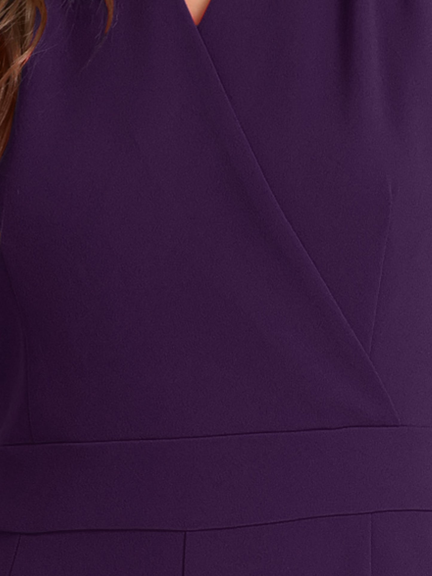 Women's Elegant Jumpsuit V Neck Wrap Front High Waist Wide Leg Long Pants Jumpsuits