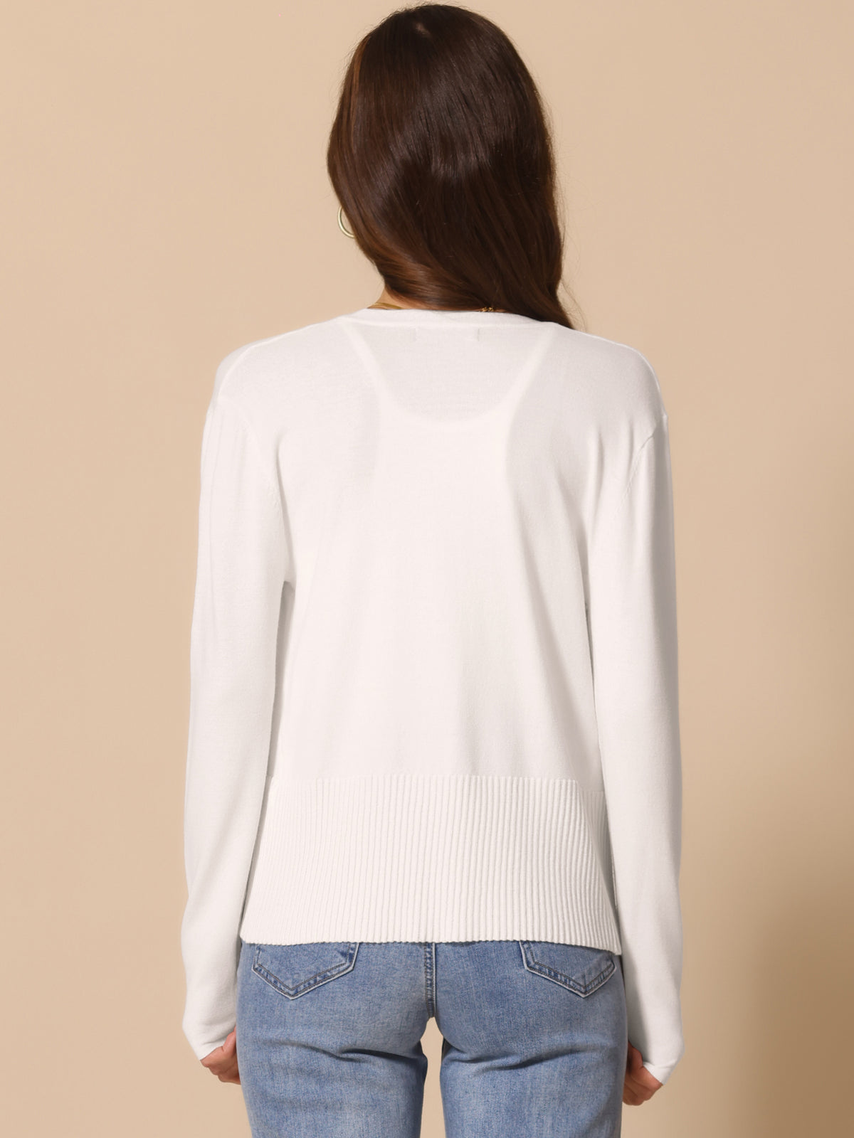 Women's Casual Knit Cardigan Open Front Long Sleeve Lightweight Outwear