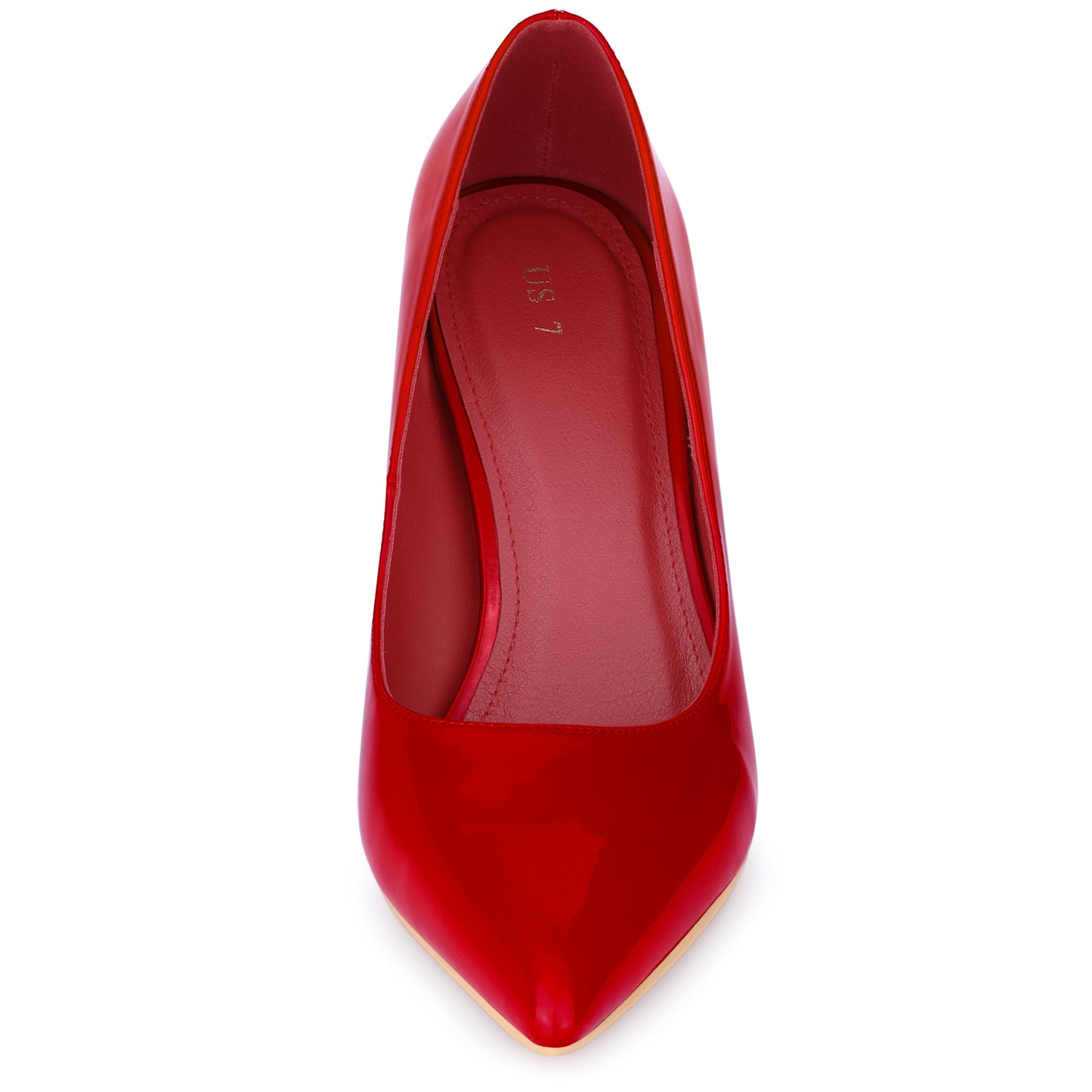 Zapatos de vestir de charol con punta puntiaguda y tacón de aguja para mujer