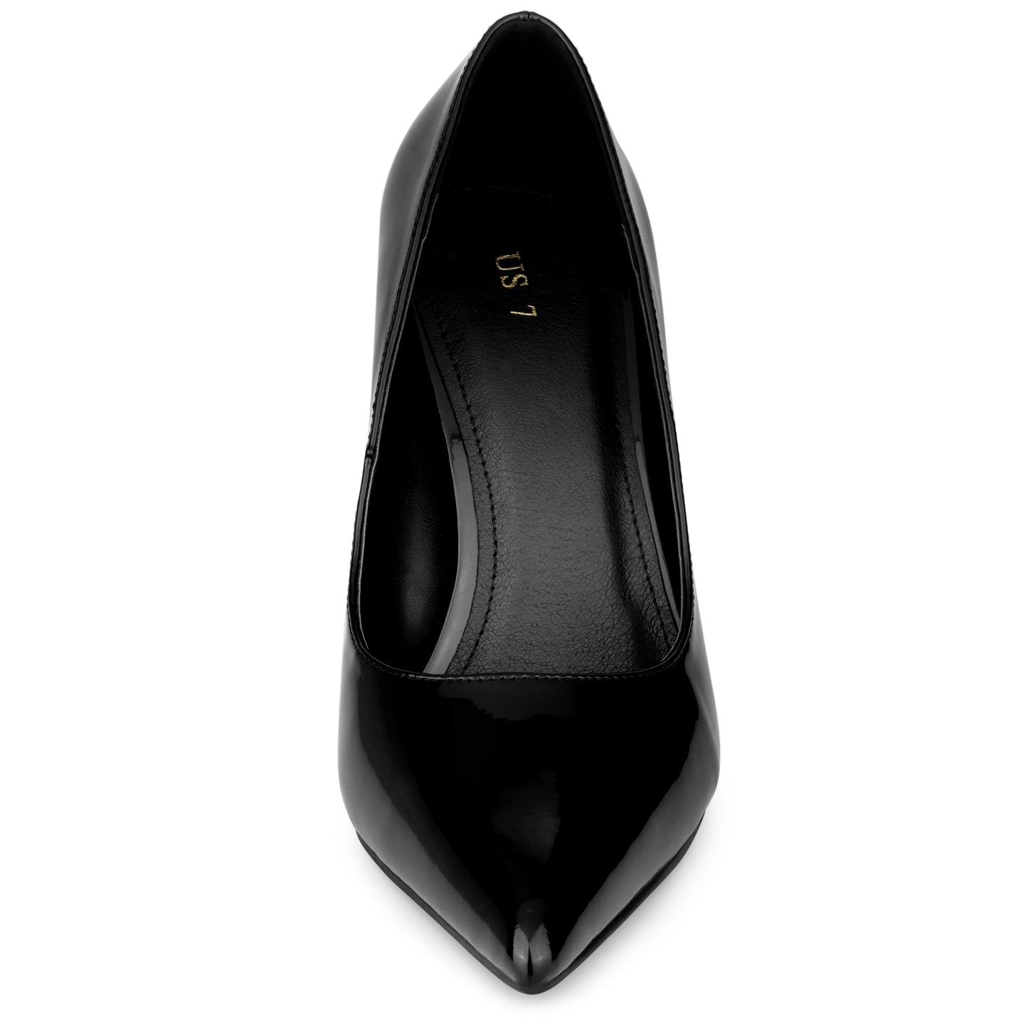 Zapatos de vestir de charol con punta puntiaguda y tacón de aguja para mujer