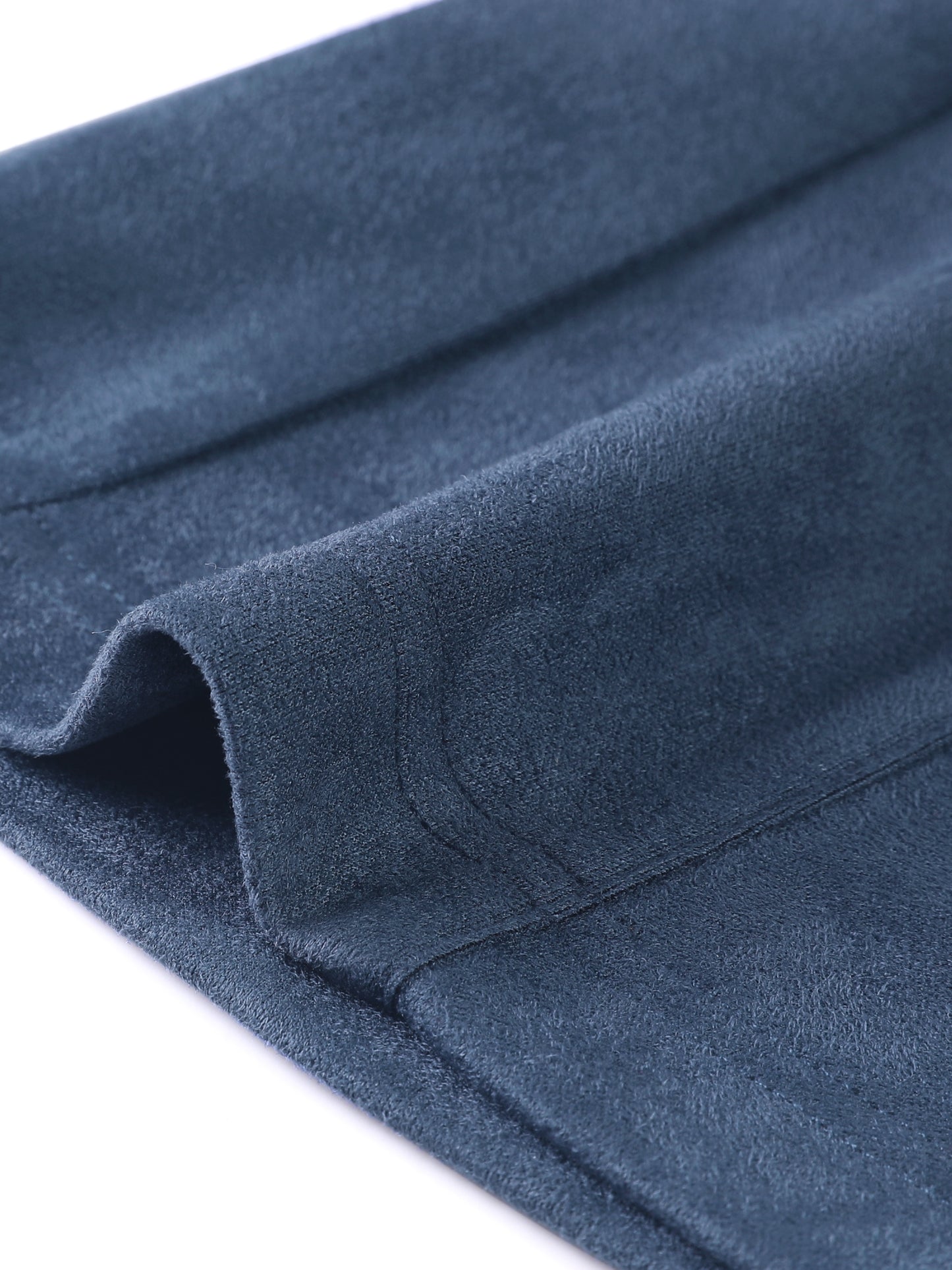 Pantalones de gamuza sintética para mujer, estilo informal de negocios, con piernas anchas y corte acampanado.