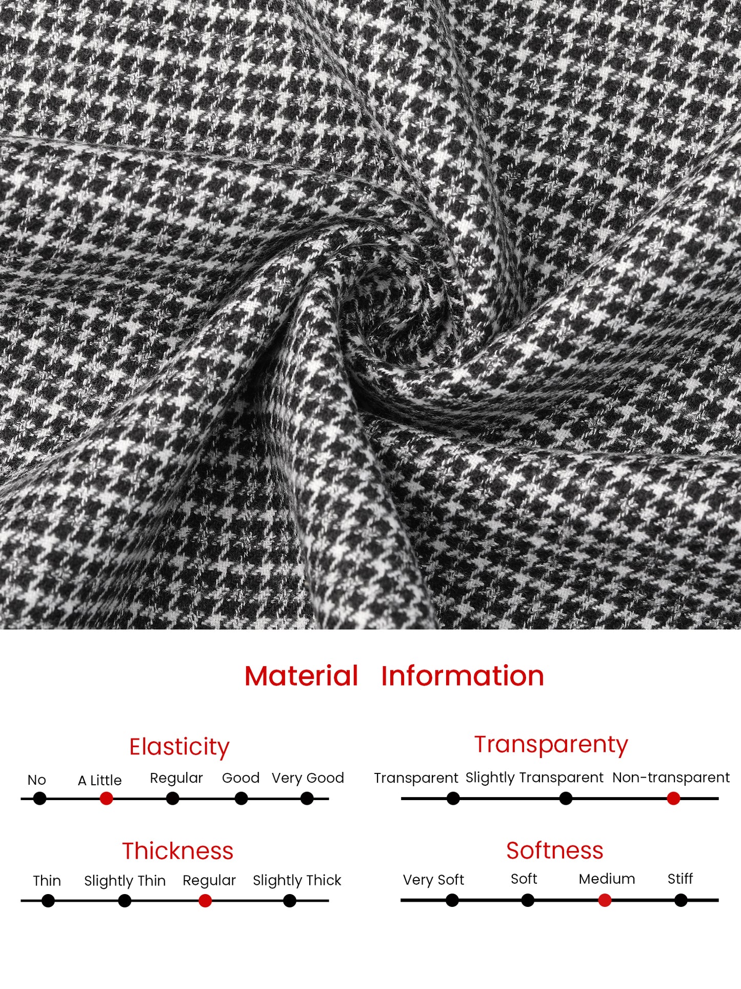 Women's Knee Lenght Skirt Office High Waist Tartan Plaid Skirt