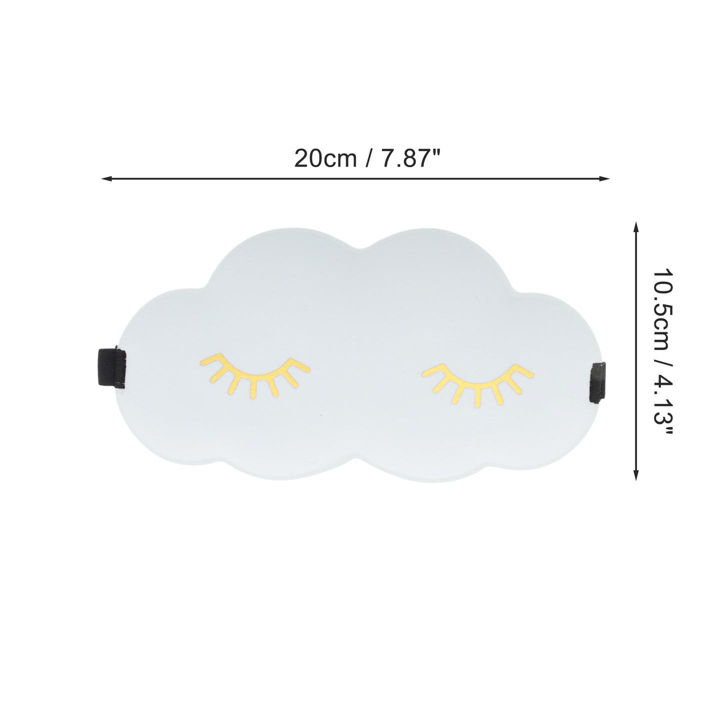 Cloud Shape Eye Mask Eyelash Pattern 3D Eye Mask Gray