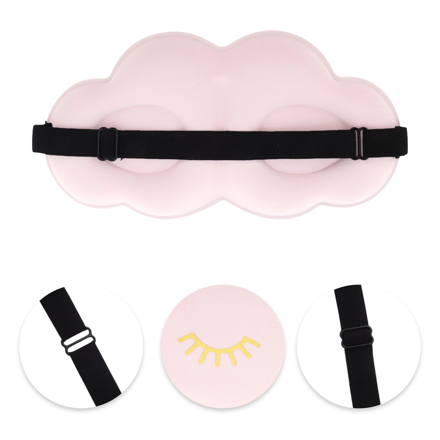 Cloud Shape Eye Mask Eyelash Pattern 3D Eye Mask Light Pink