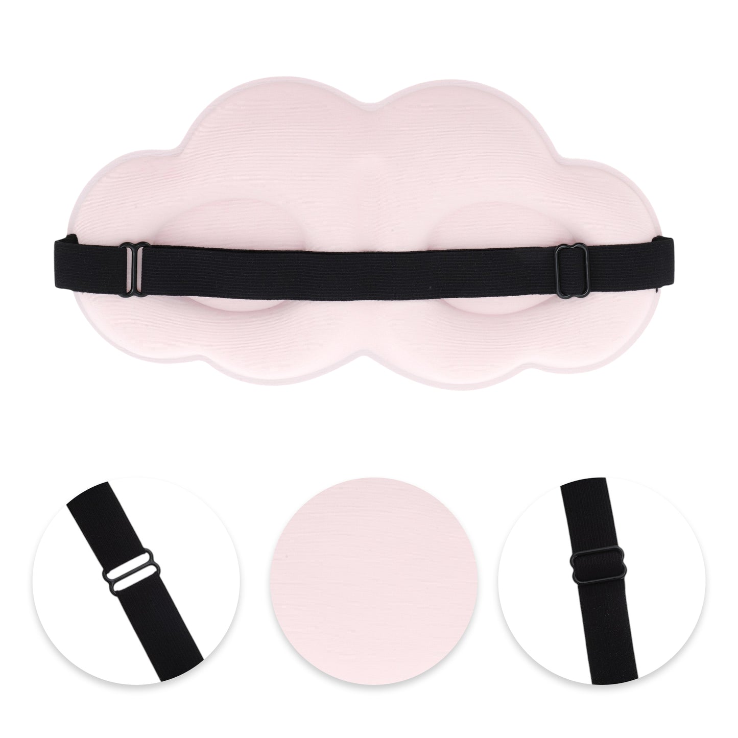 Clouds Sahped 3D Eye Mask for Rest for Travel Light Pink