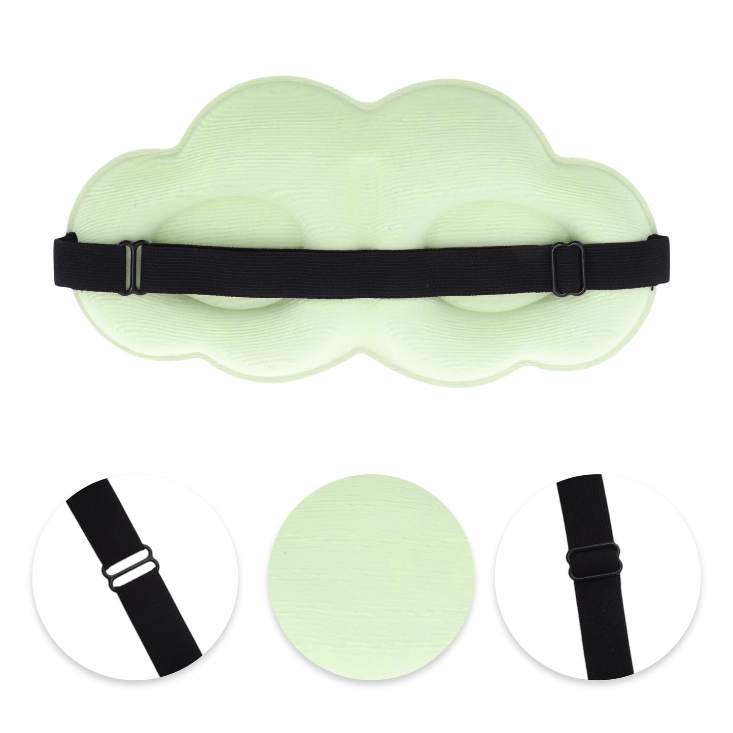Clouds Sahped 3D Eye Mask for Rest for Travel Green