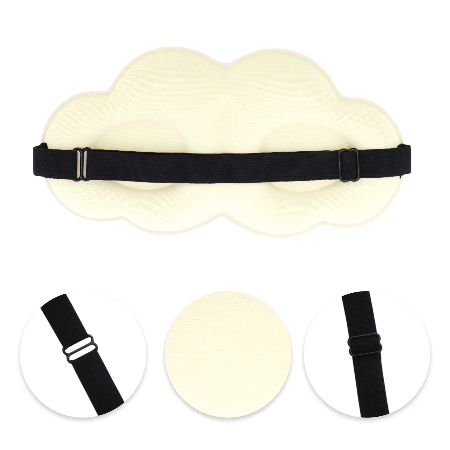 Clouds Sahped 3D Eye Mask for Rest for Travel Beige