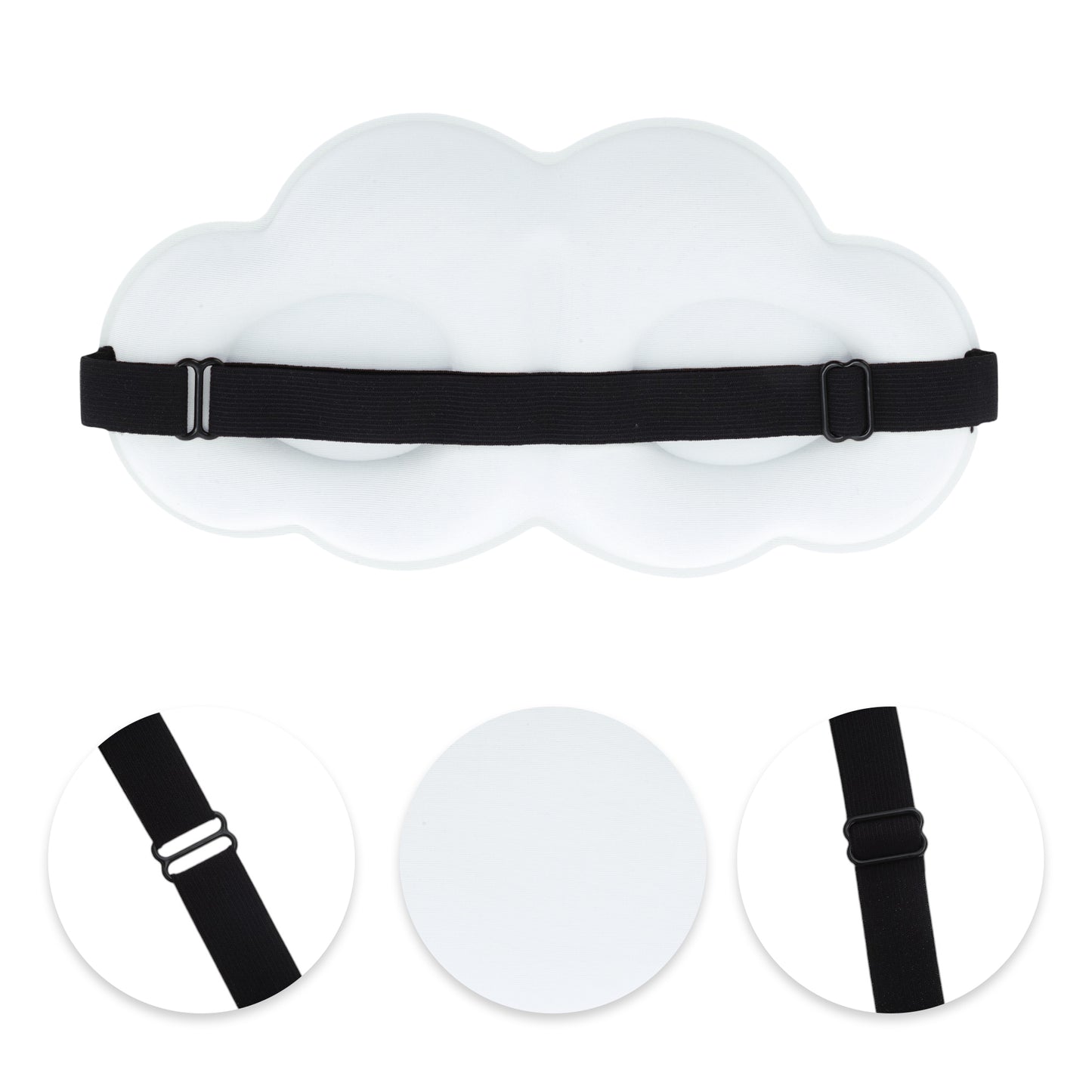 Clouds Sahped 3D Eye Mask for Rest for Travel Gray