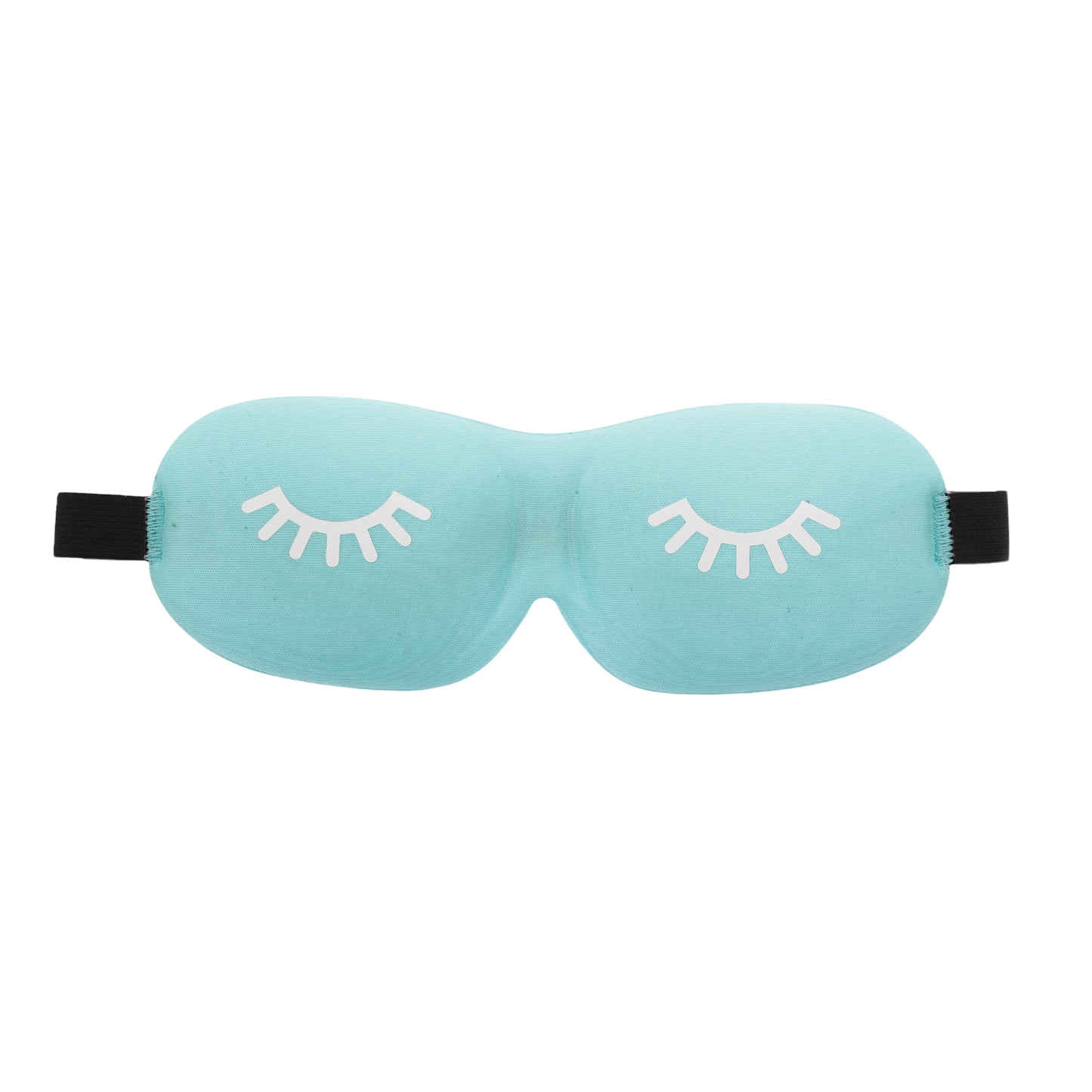 Eyelash Pattern 3D Eye Mask for Rest for Travel Blue