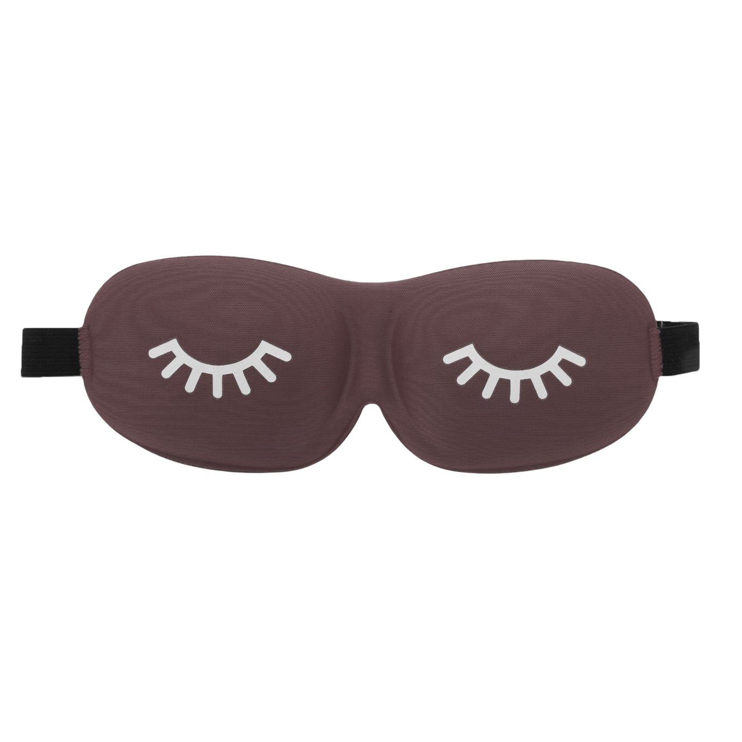 Eyelash Pattern 3D Eye Mask for Rest for Travel Brown
