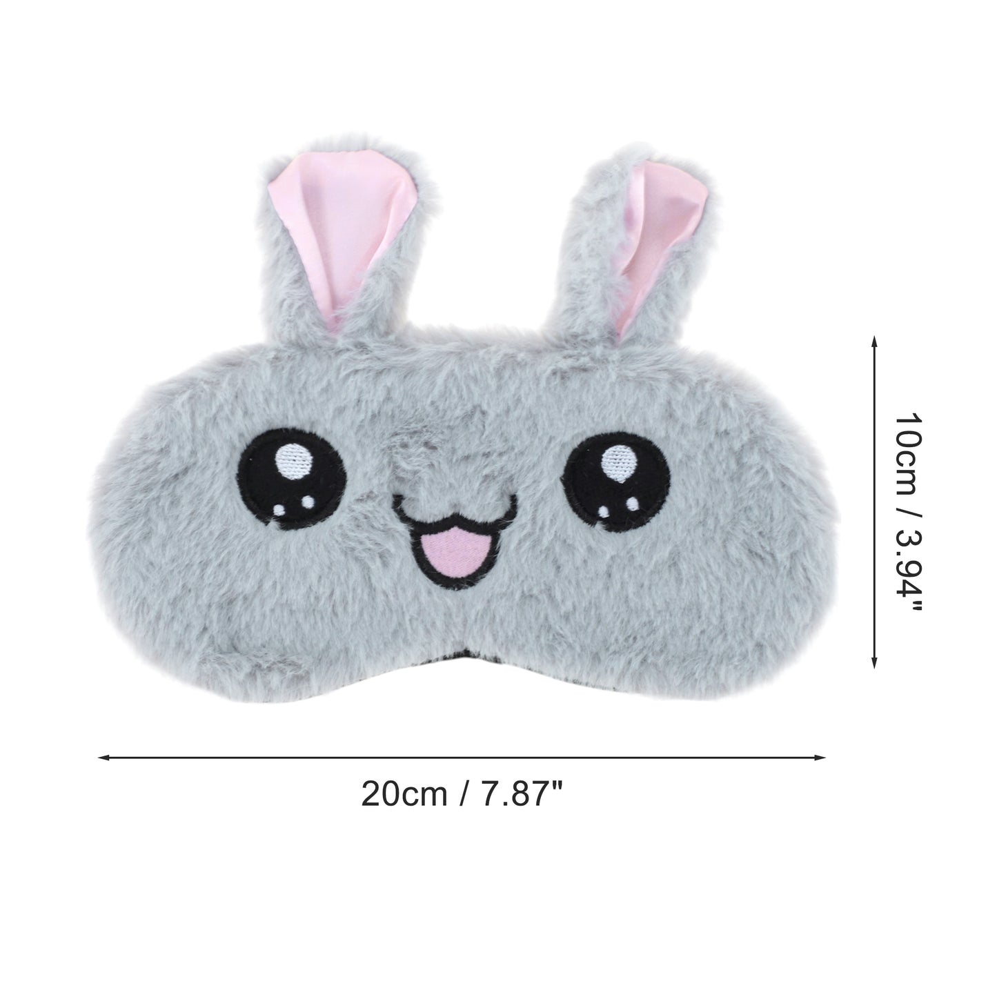 Cartoon Rabbit Eye Mask for Rest for Travel Gray