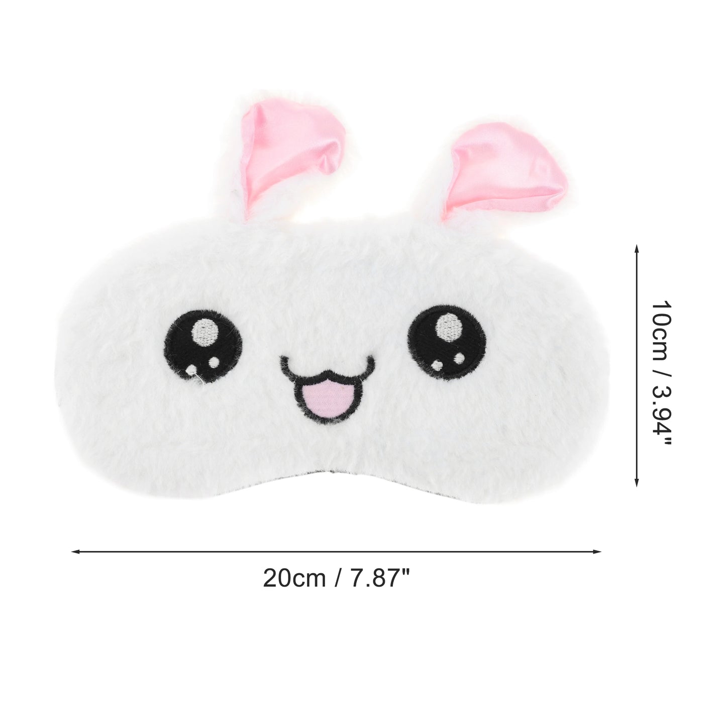Cartoon Rabbit Eye Mask for Rest for Travel White