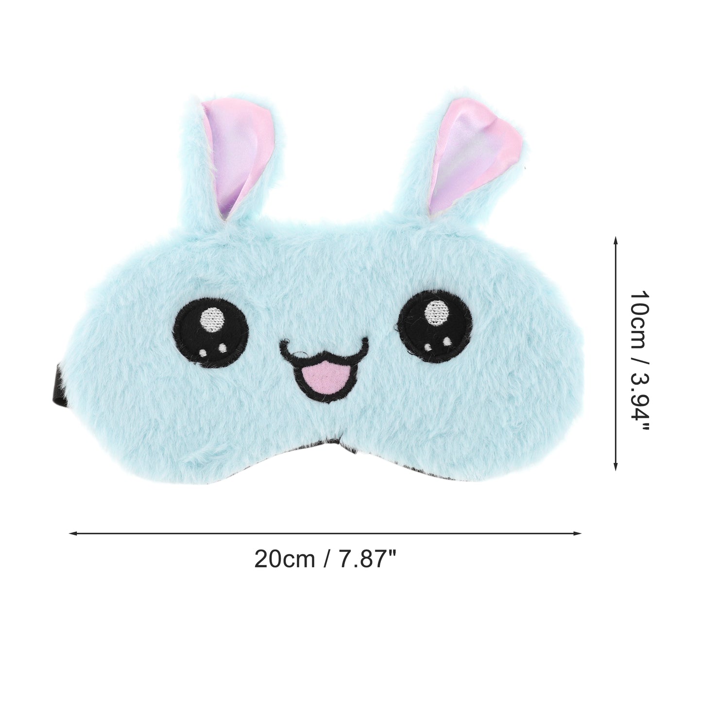 Cartoon Rabbit Eye Mask for Rest for Travel Blue