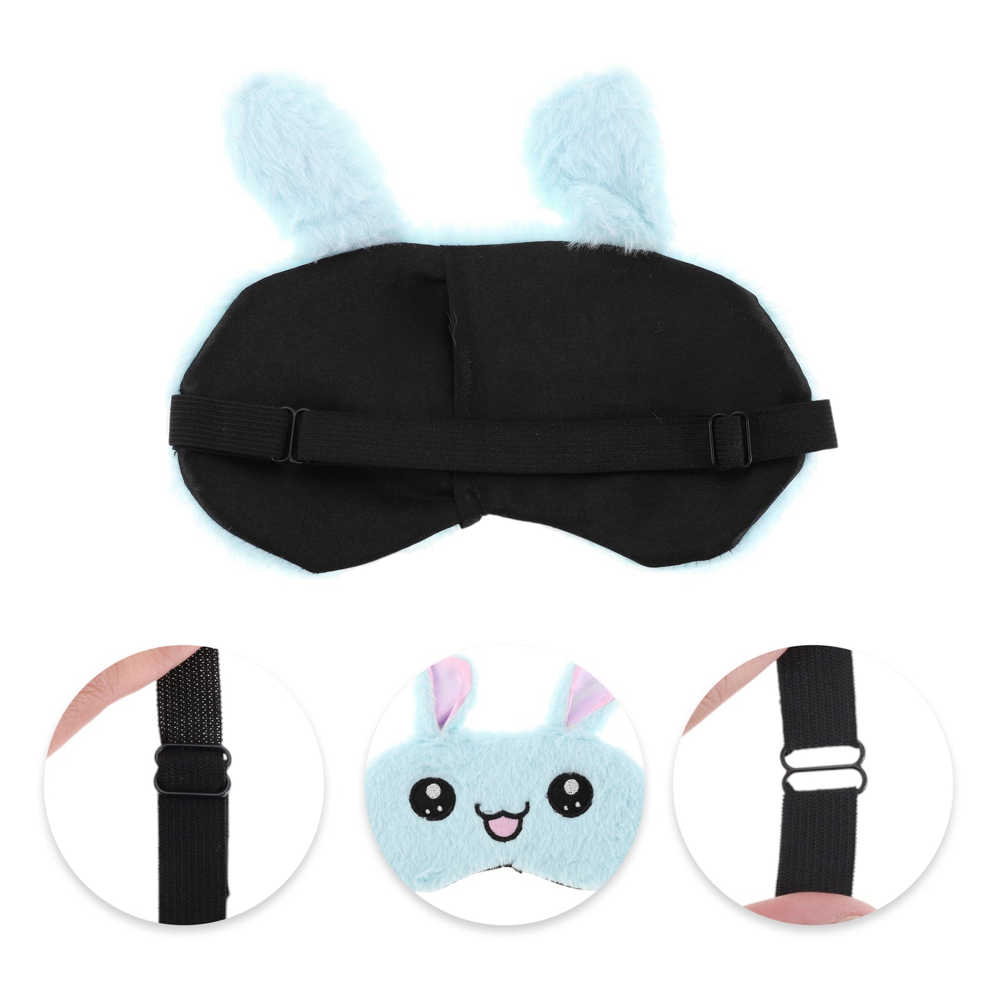 Cartoon Rabbit Eye Mask for Rest for Travel Blue