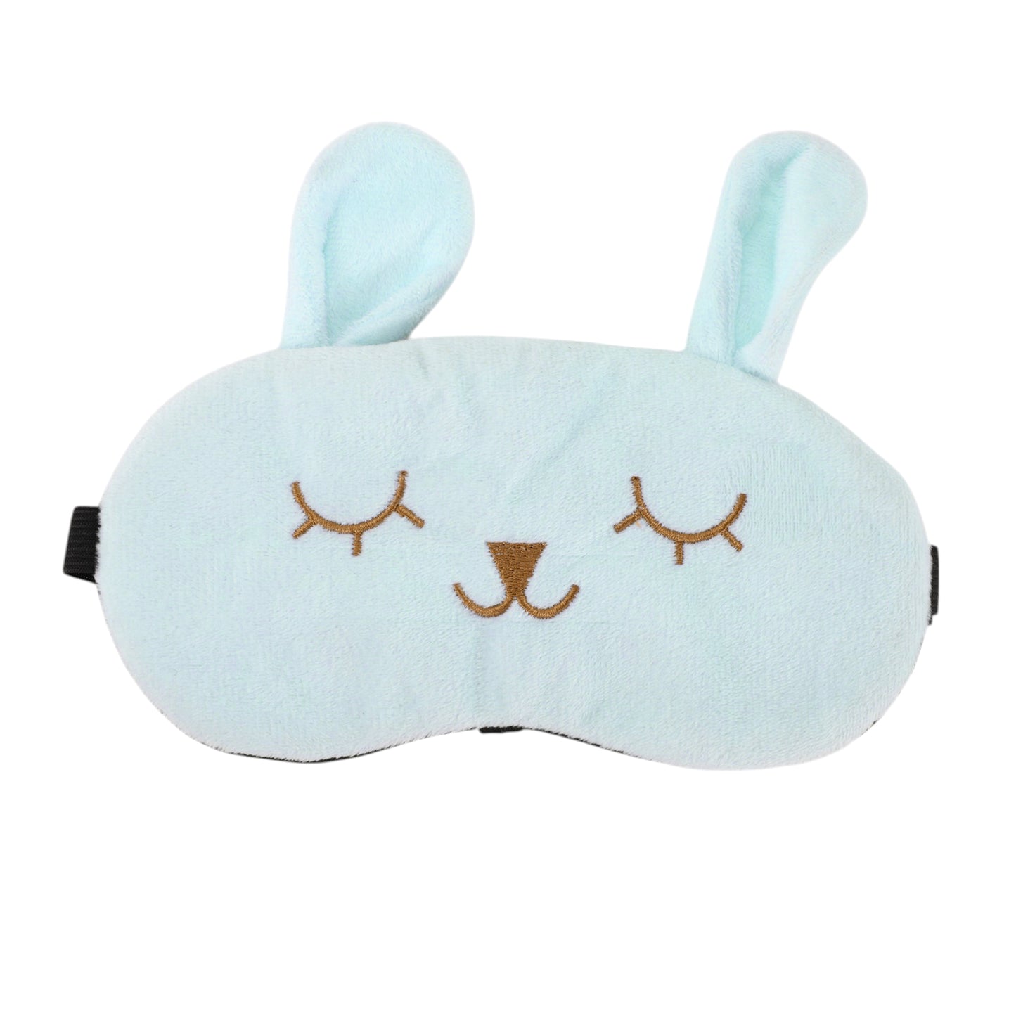 Adjustable Cartoon Rabbit Eye Mask for Travel for Office Blue