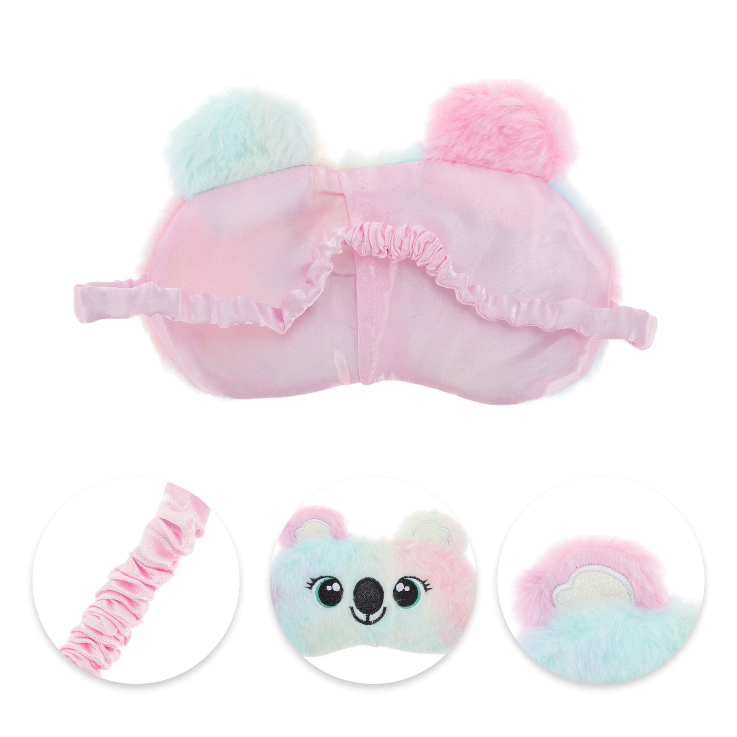 Portable Cartoon Koala Eye Mask for Travel Colorful