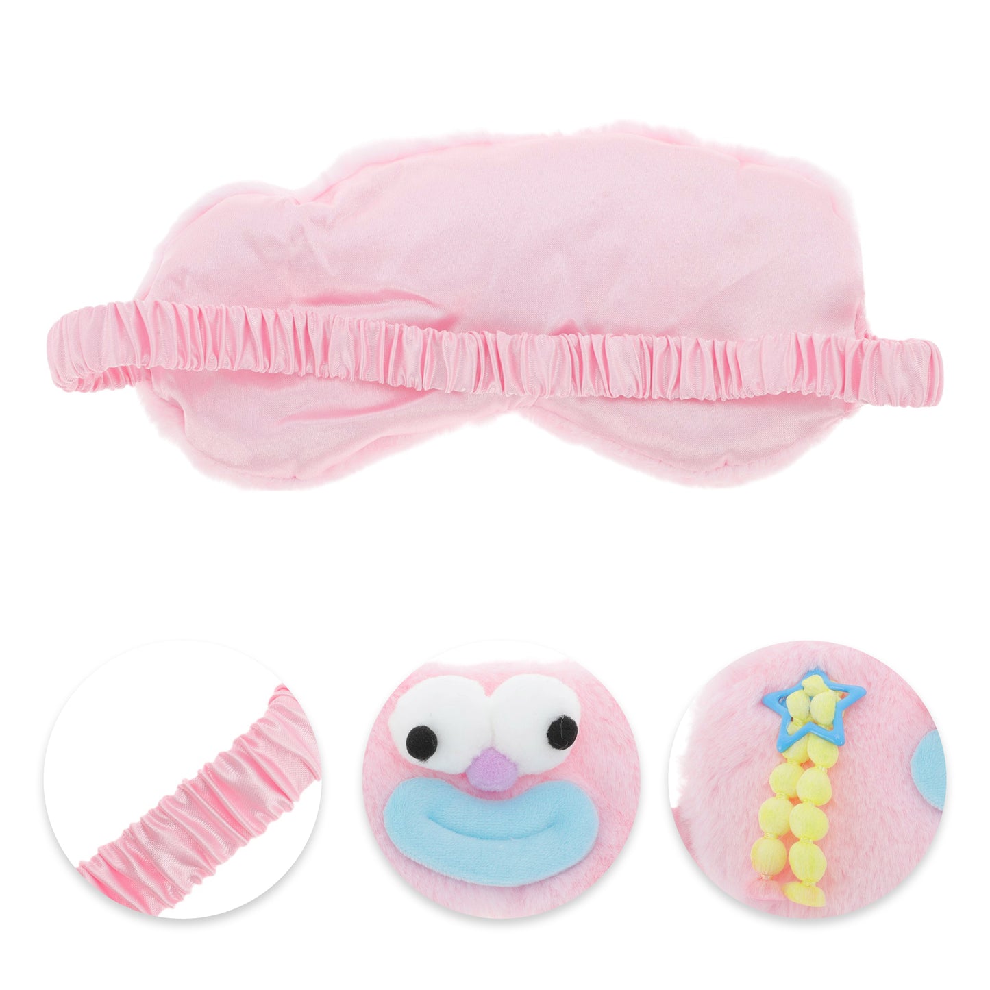 Portable Funny Strap Eye Mask Cute Eye Shade Cover for Office Pink