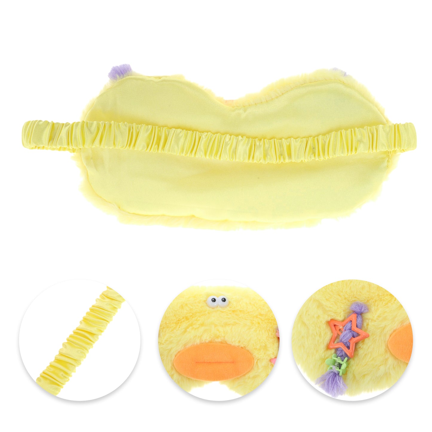 Portable Funny Strap Eye Mask Cute Eye Shade Cover for Office Yellow