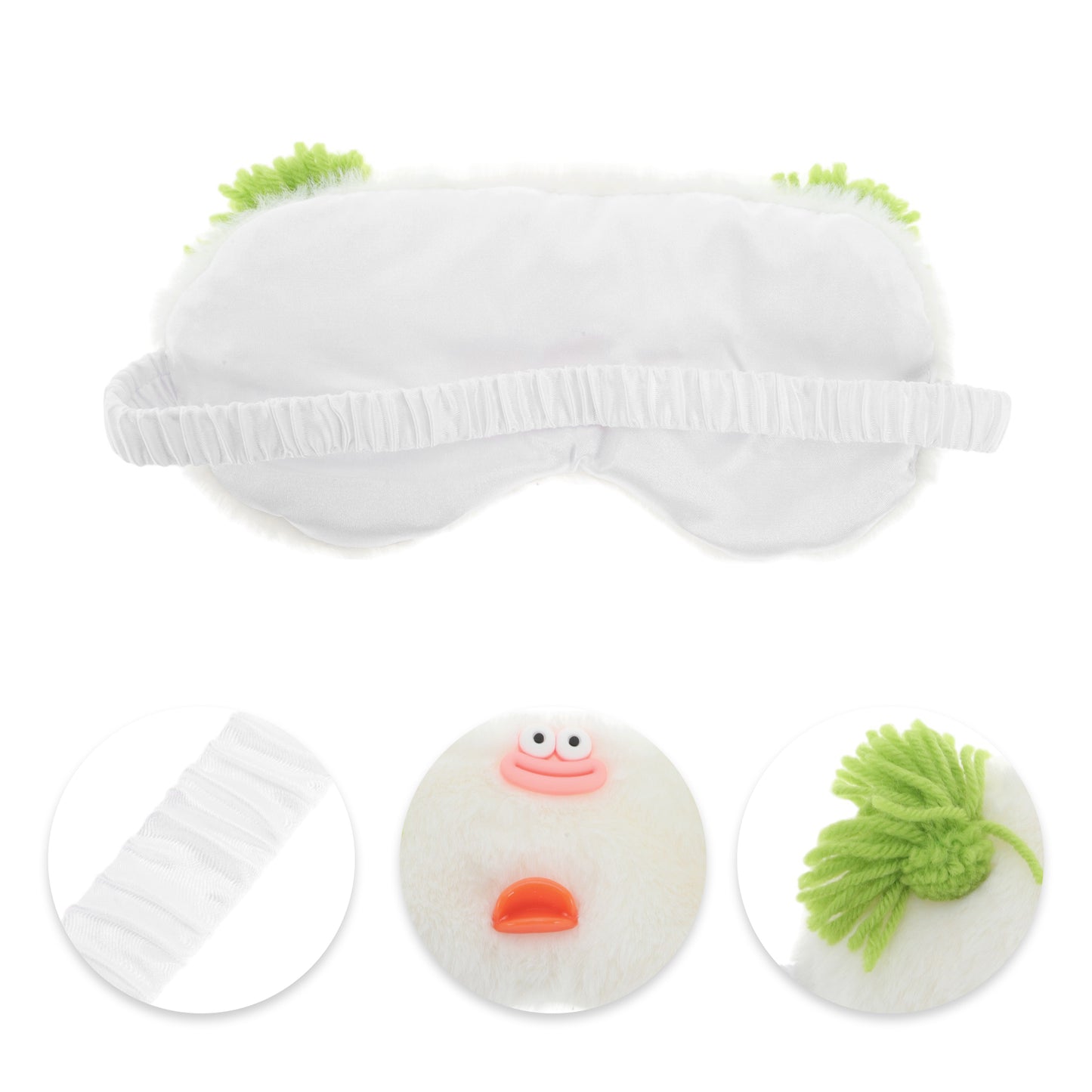 Portable Funny Strap Eye Mask Cute Eye Shade Cover for Office White