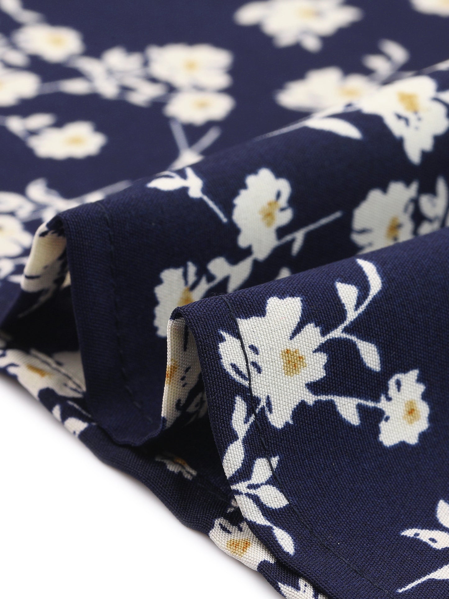 Women's Floral Crew Neck Summer Shirred Short Sleeve Blouse