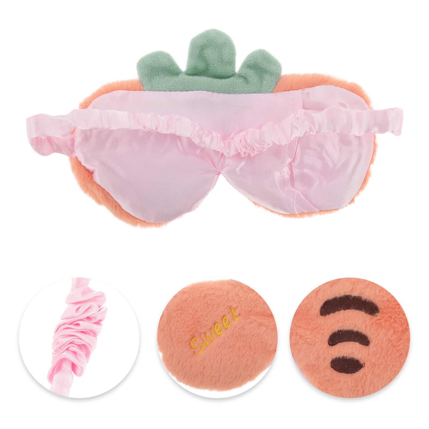Durable Carrot Eye Mask Cute Eye Shade Cover for Office Orange