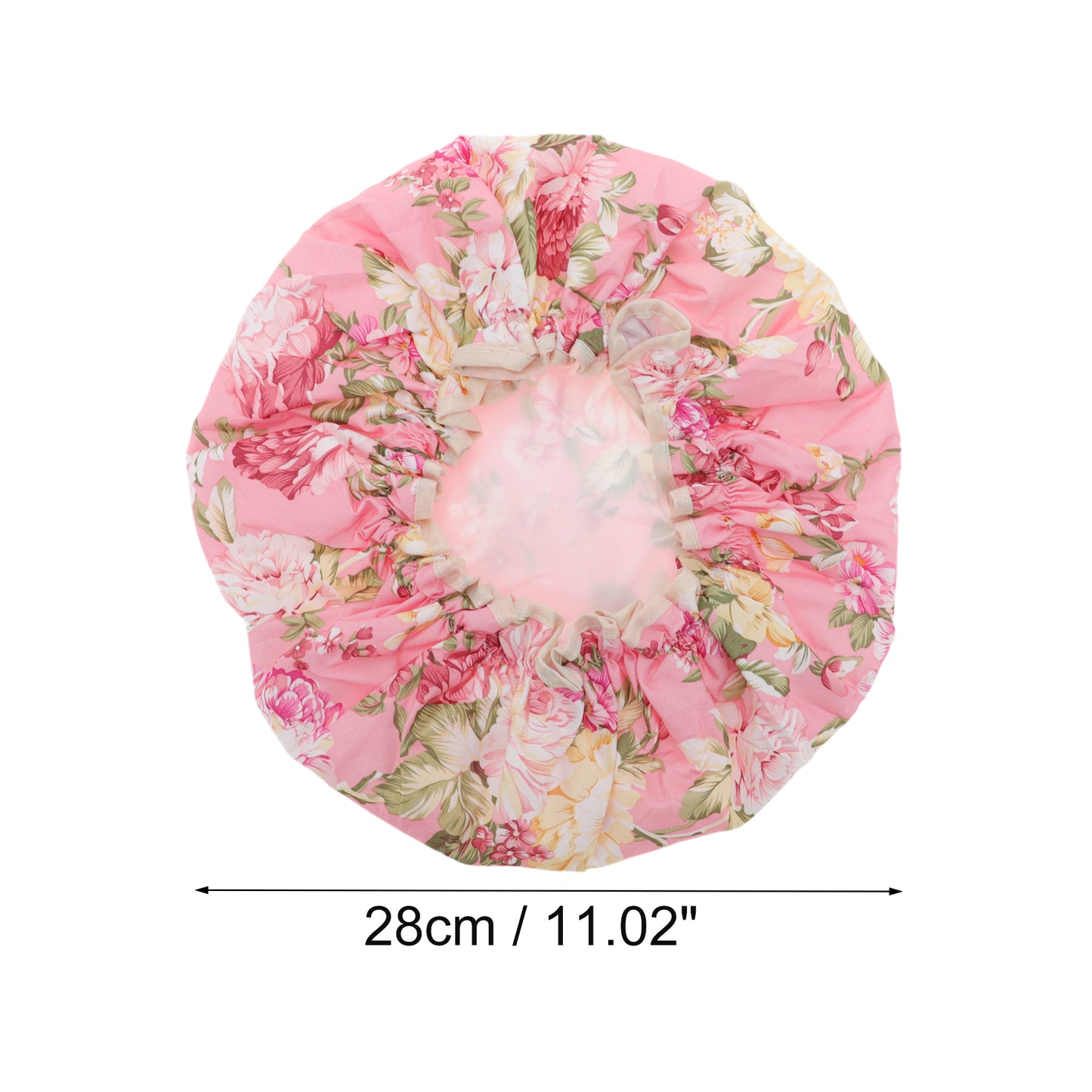 1 Pc Big Flower Bath Cap for Women Business Travel Pink