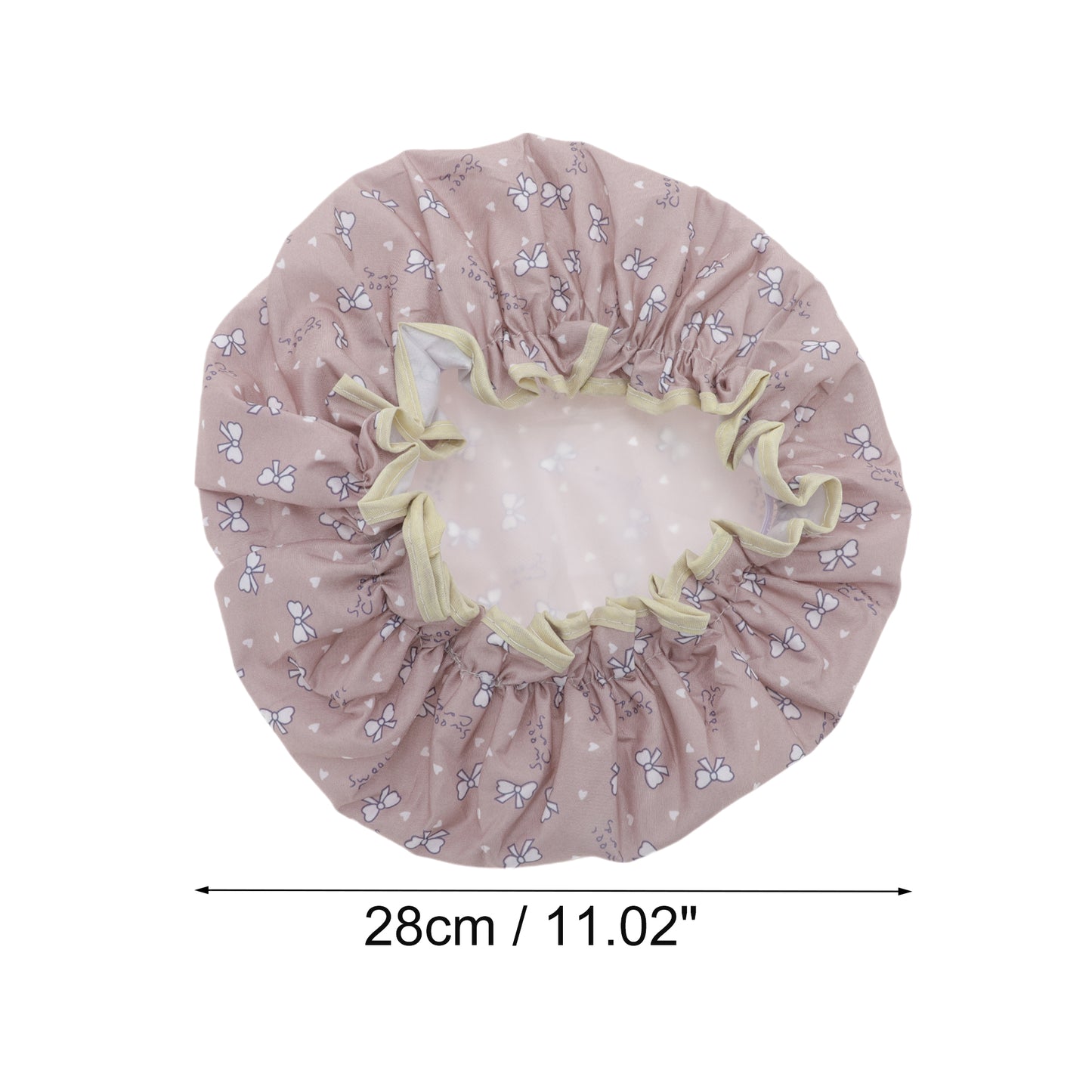 1 Pc Women's Beautiful Bow Pattern Shower Cap Bath Cap Purple