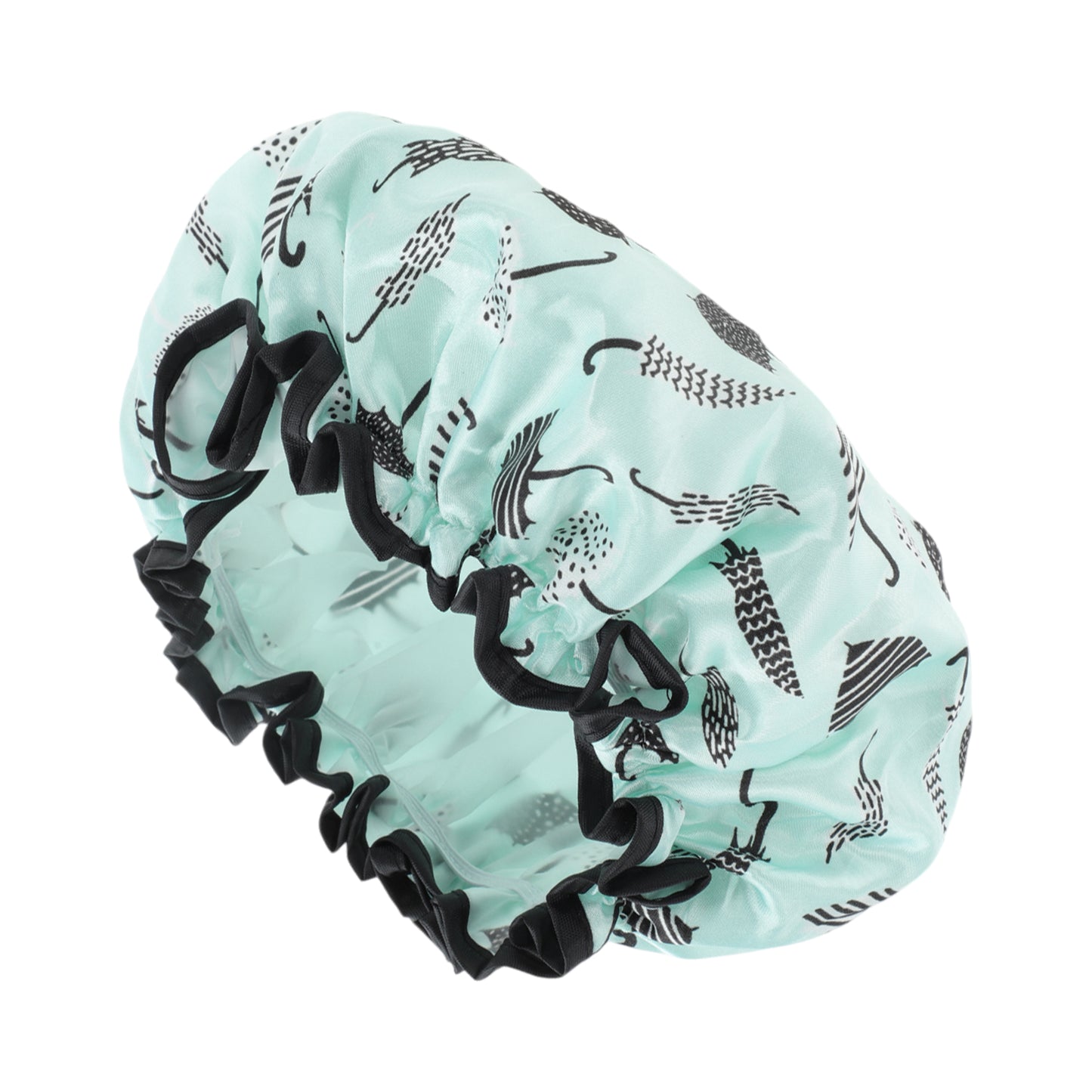 1 Pc Women Umbrella Bath Cap for Bathroom Business Travel Blue Black