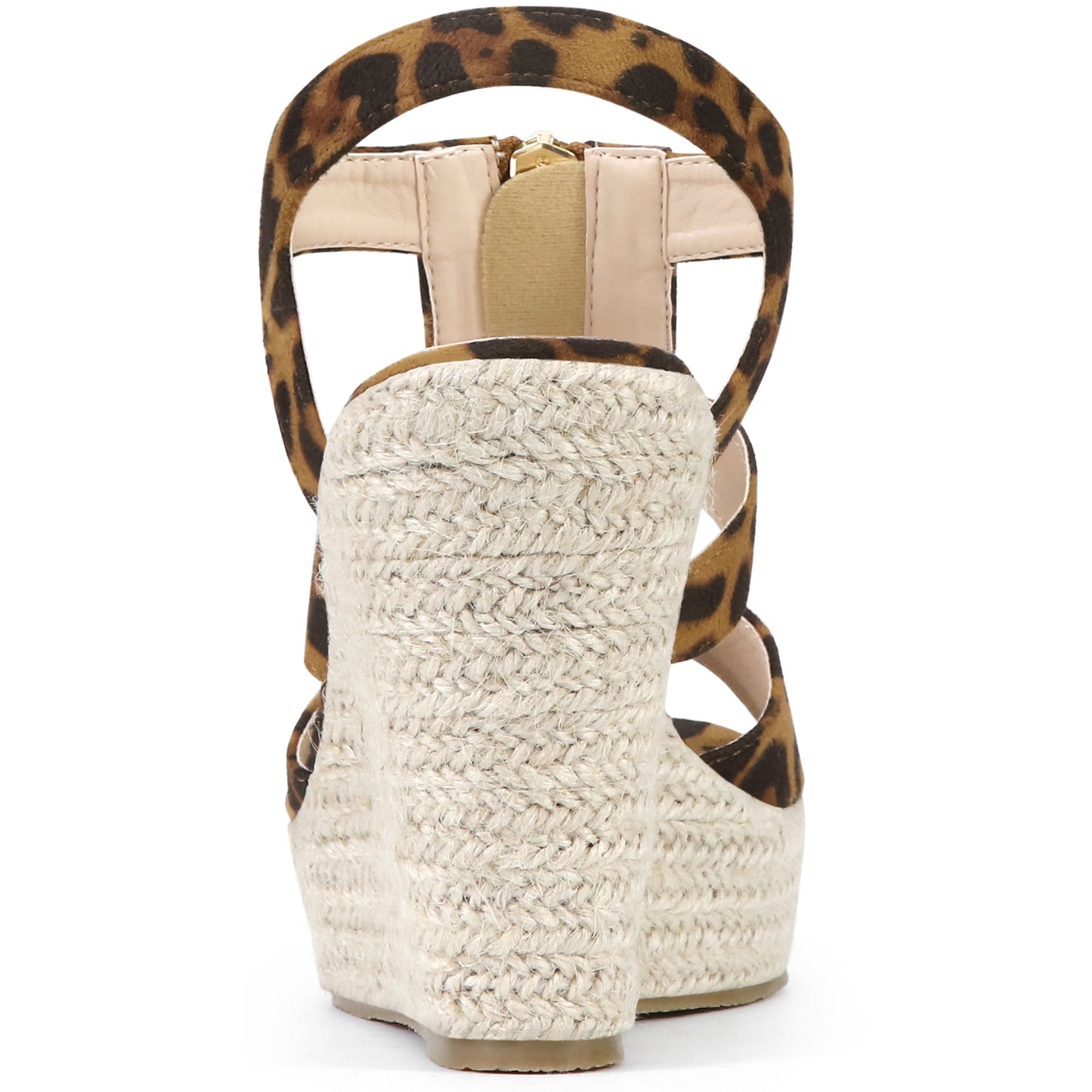 Sandalias de cuña con cremallera para mujer Sandalias de plataforma con cuña y tacón