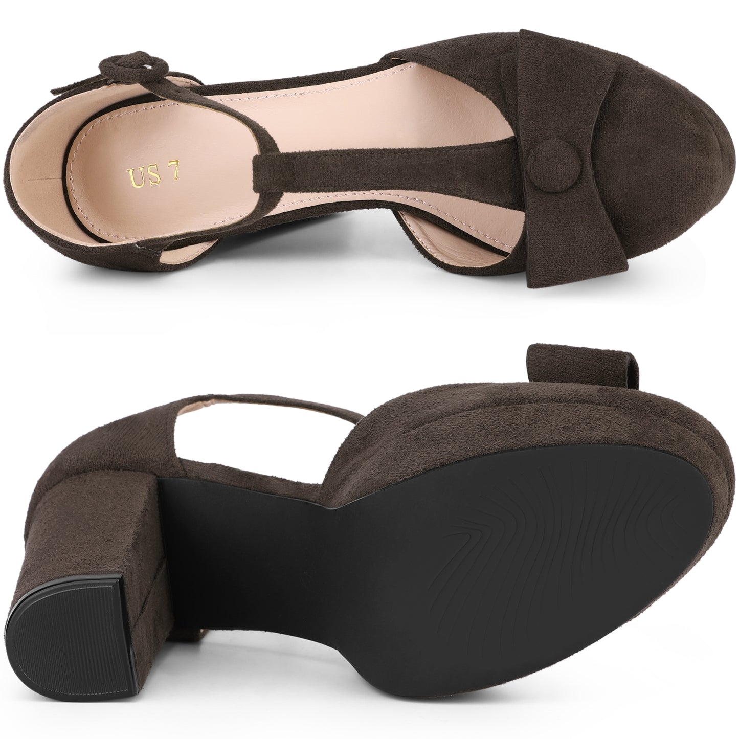 Zapatos de vestir Mary Jane con plataforma y tacón grueso para mujer