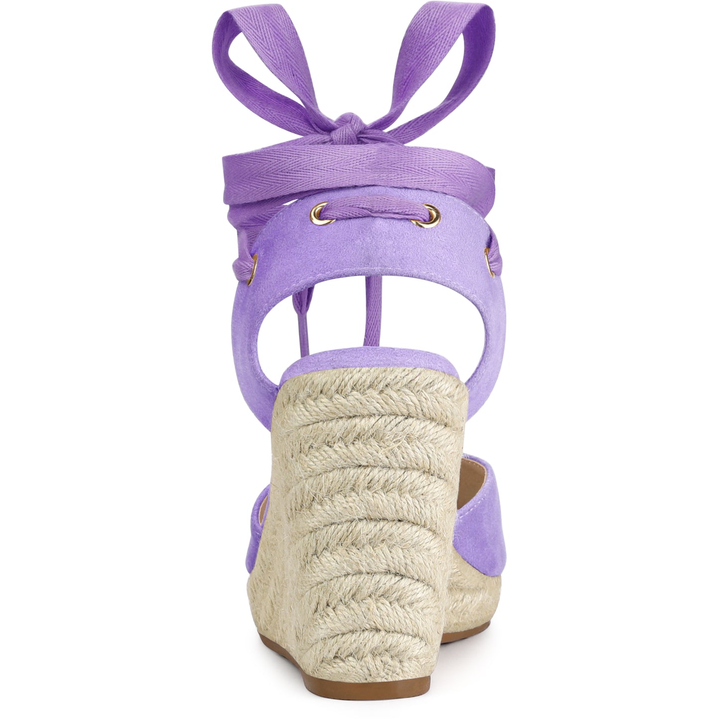 Sandalias de plataforma con cuña y cordones para mujer