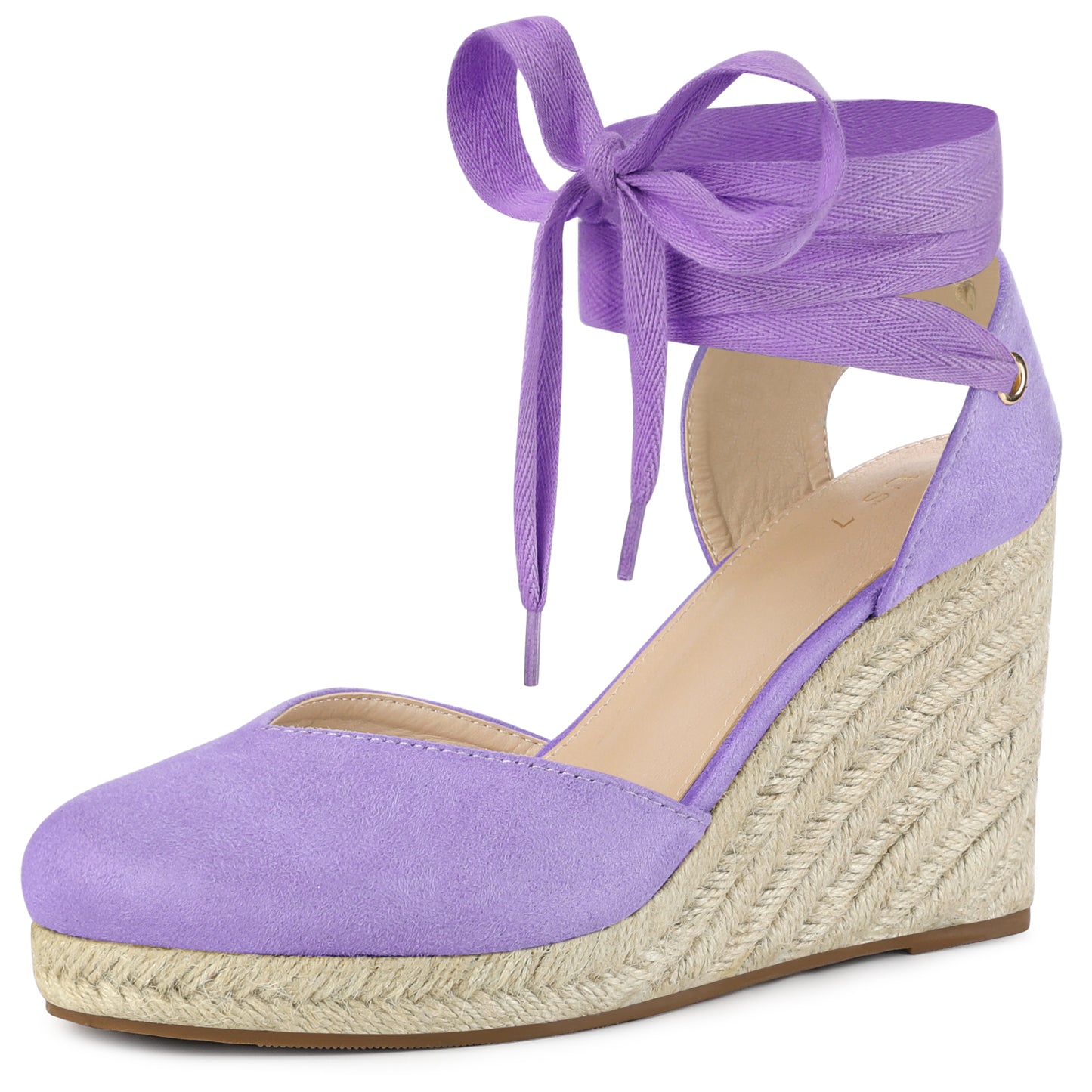 Sandalias de plataforma con cuña y cordones para mujer