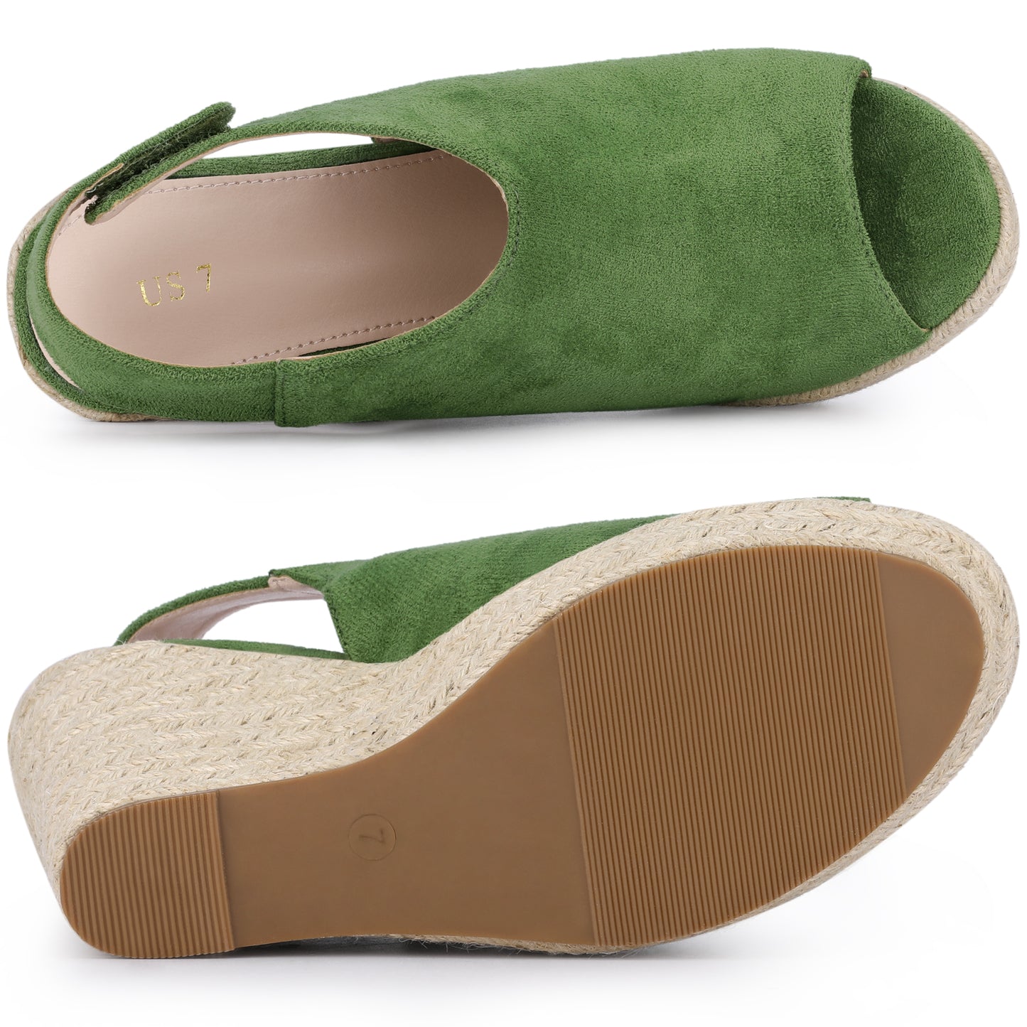 Women's Espadrille Platform Heeled Wedges Sandals