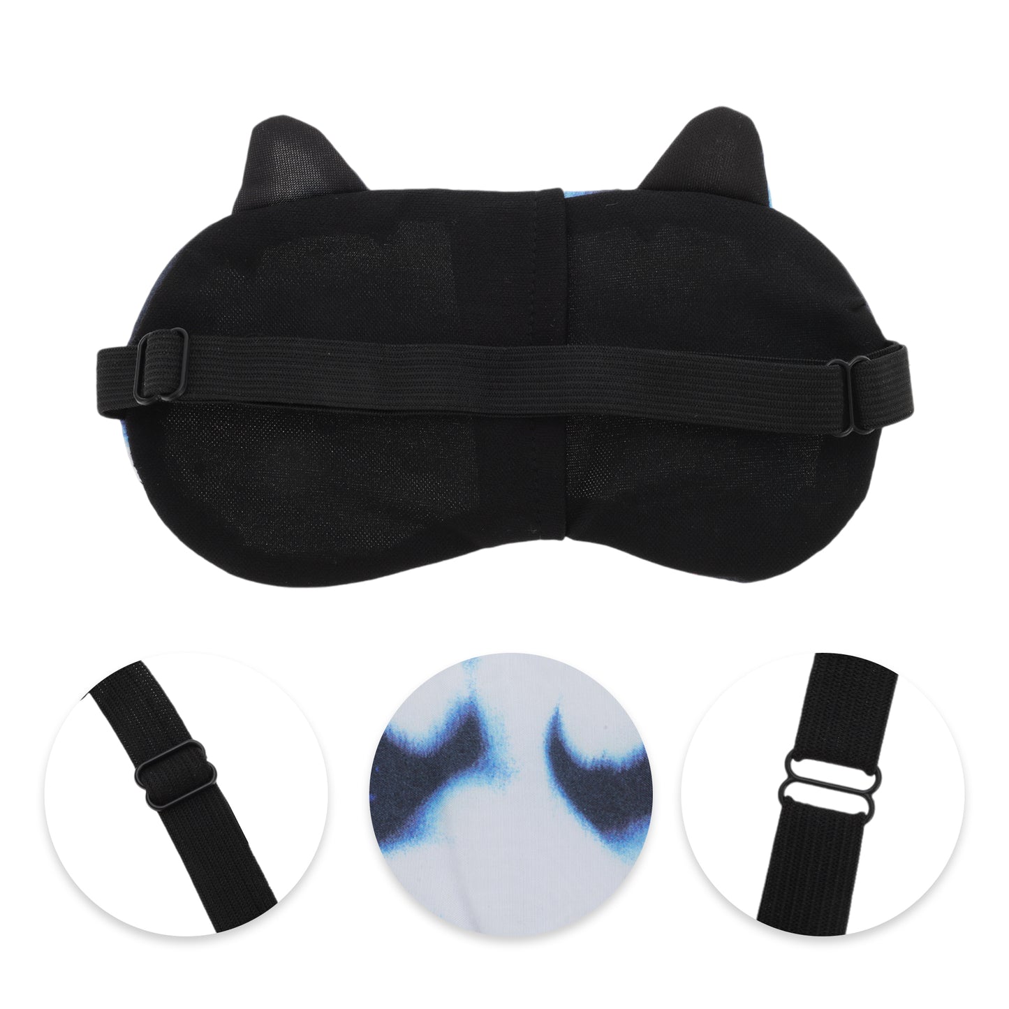 Portable Husky Sleep Mask Eye Shade Cover for Rest Black White