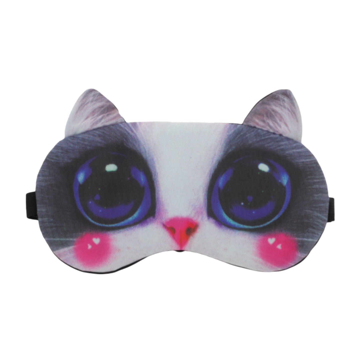 Portable Cat Sleep Mask Eye Shade Cover for Rest White