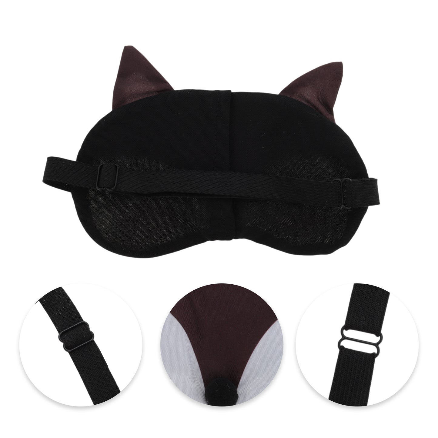 Portable Cartoon Foxs Sleep Mask for Travel for Rest Coffee