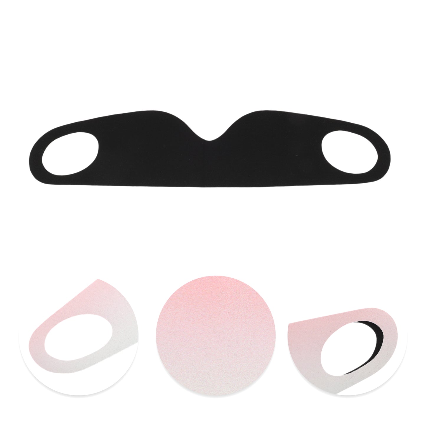 Portable Soft Ear Hanging Gradient Sleep Mask for Travel Gradient Cameo Pink