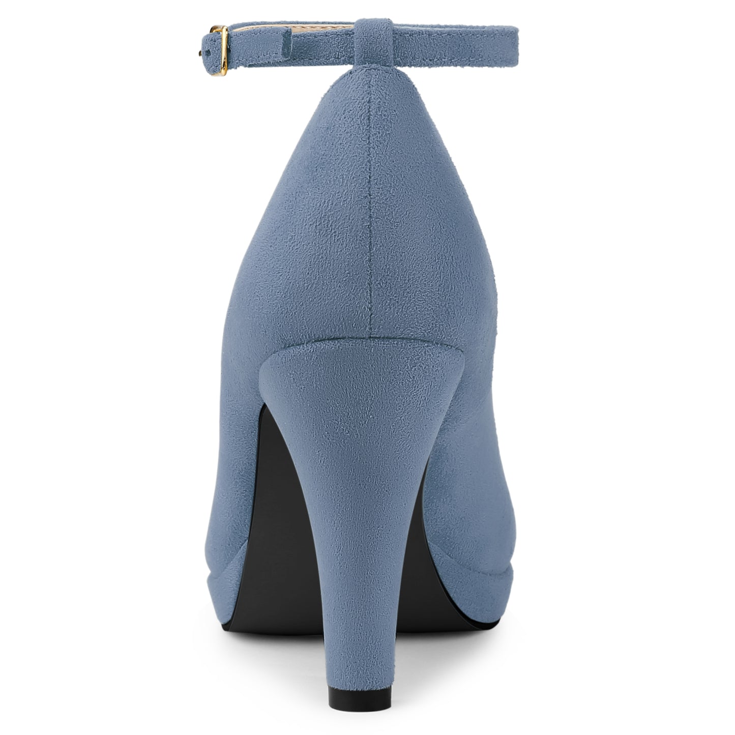 Women's Round Toe Stiletto Heels Ankle Strap Pumps
