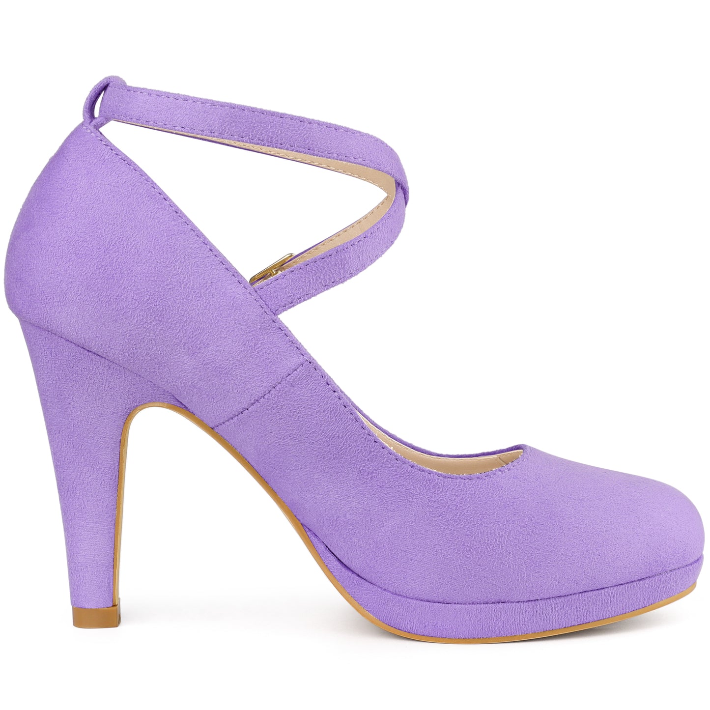 Women's Platform Cross Strap Stiletto Heels Mary Jane Pumps