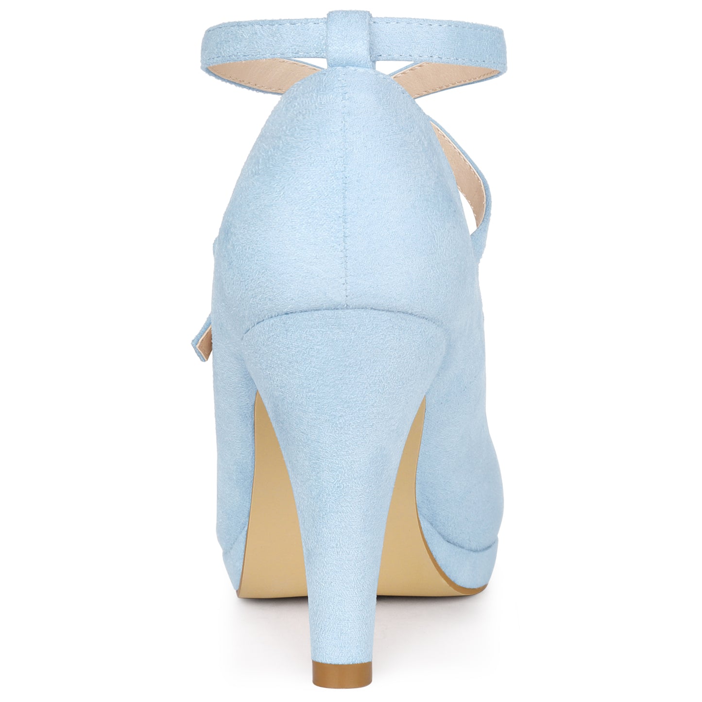 Women's Platform Cross Strap Stiletto Heels Mary Jane Pumps