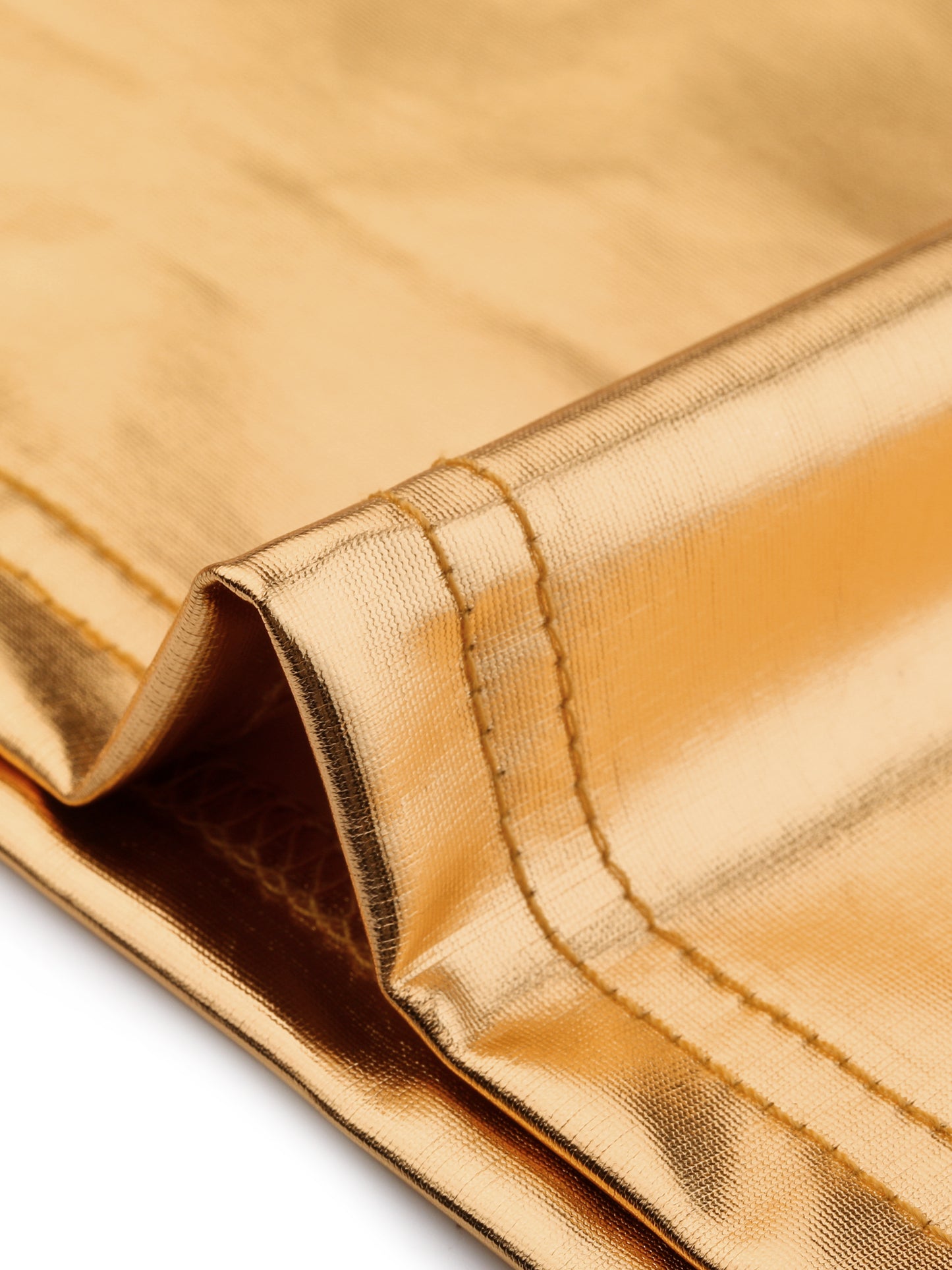 Pantalones anchos metalizados con cordón para mujer, estilo retro de fiesta