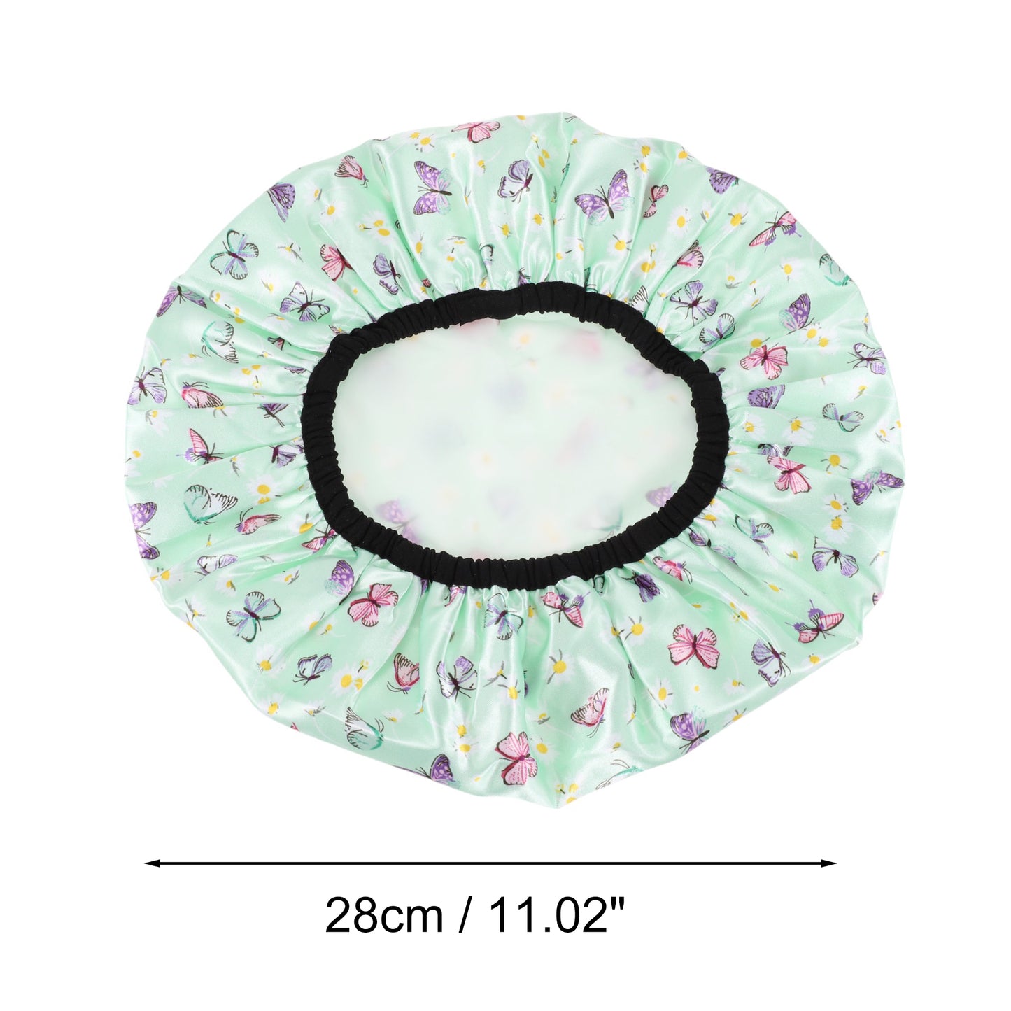 1 Pc Women Fluttering Butterfly Bath Cap for Shower Business Travel Green
