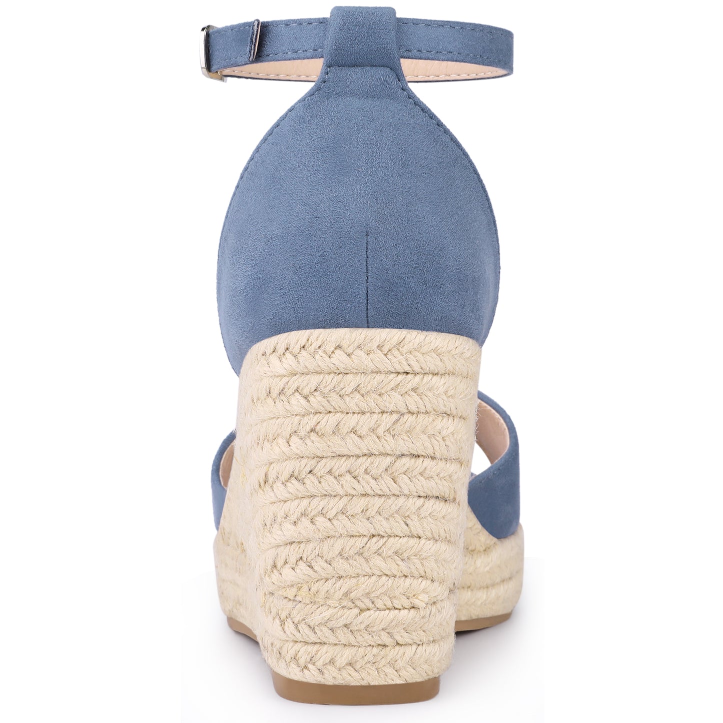 Sandalias de plataforma con tiras en el tobillo y tacón de cuña para mujer